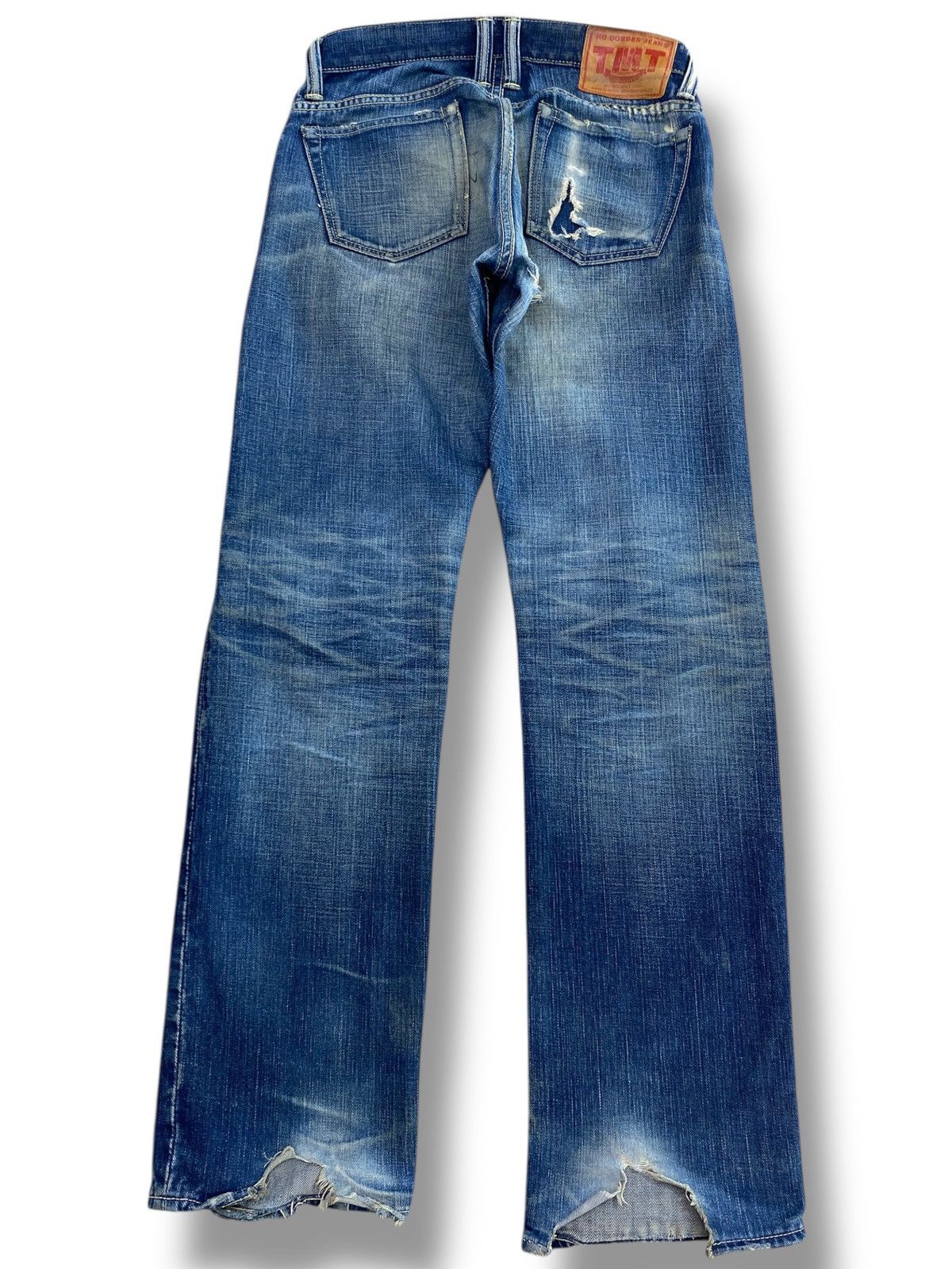 TMT TMT Brand Whiskers Faded Wash Style Straight Cut Jeans Size US 29 - 3 Thumbnail
