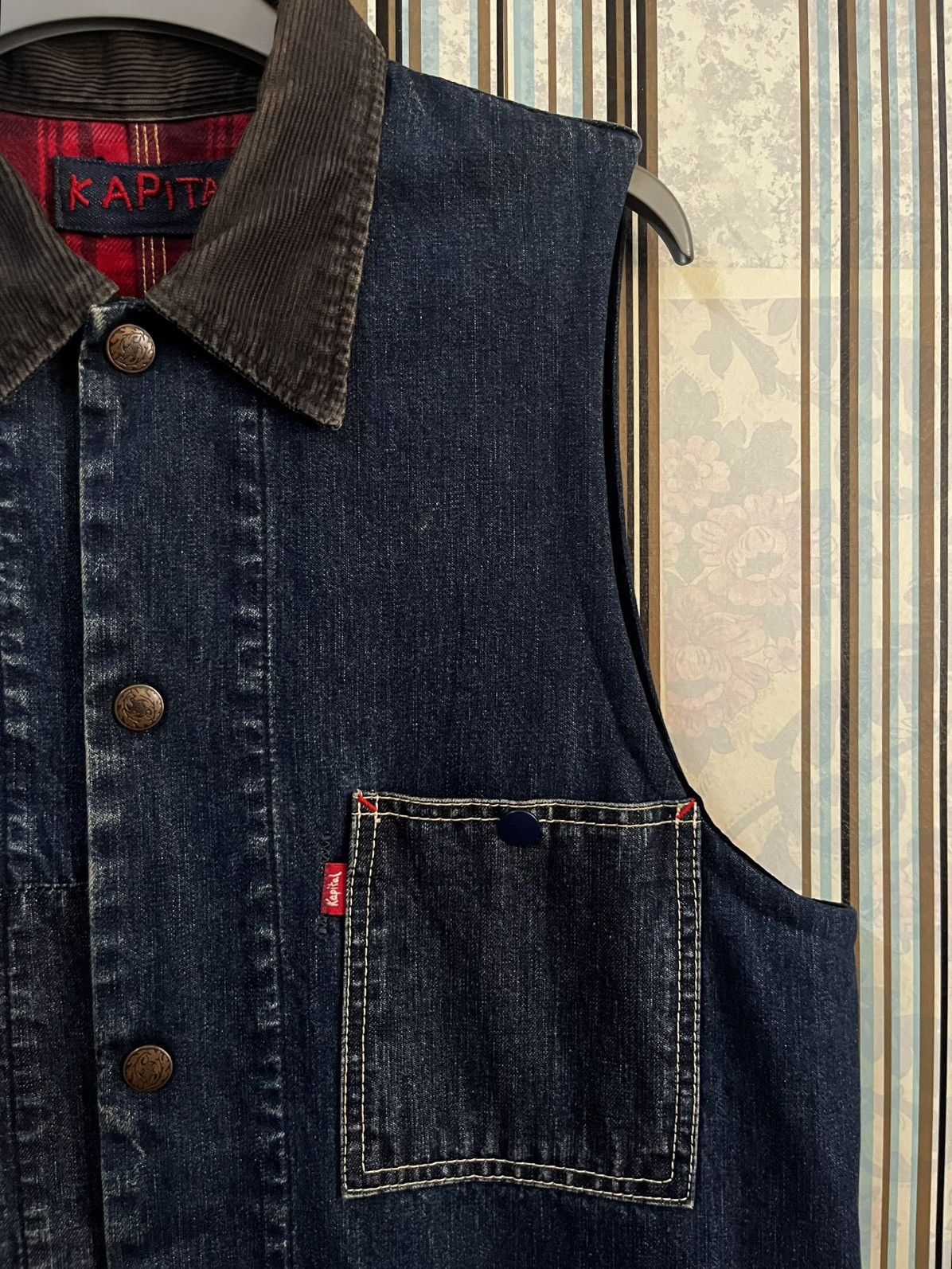 Kapital 1990s kapital patchworking craftmanship denim-tartan #H4 Size US L / EU 52-54 / 3 - 1 Thumbnail
