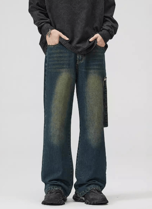 Japanese Brand × Jean High street retro distressed oversize flared baggy jeans Size US 32 / EU 48 - 1 Thumbnail
