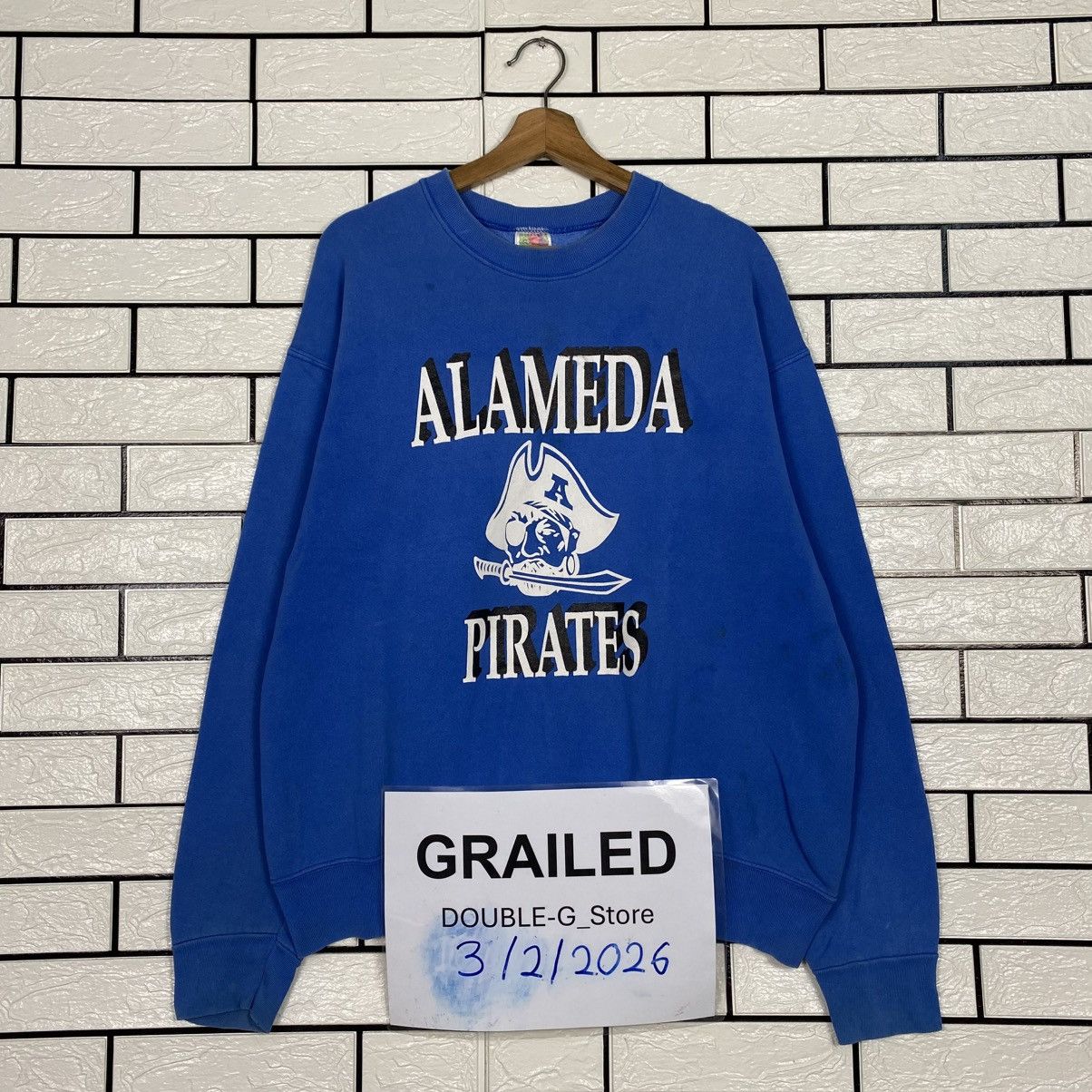 Vintage 📌Vintage Sweatshirt Crewneck Usa Alameda Pirates Big Logo Size US XL / EU 56 / 4 - 1 Thumbnail