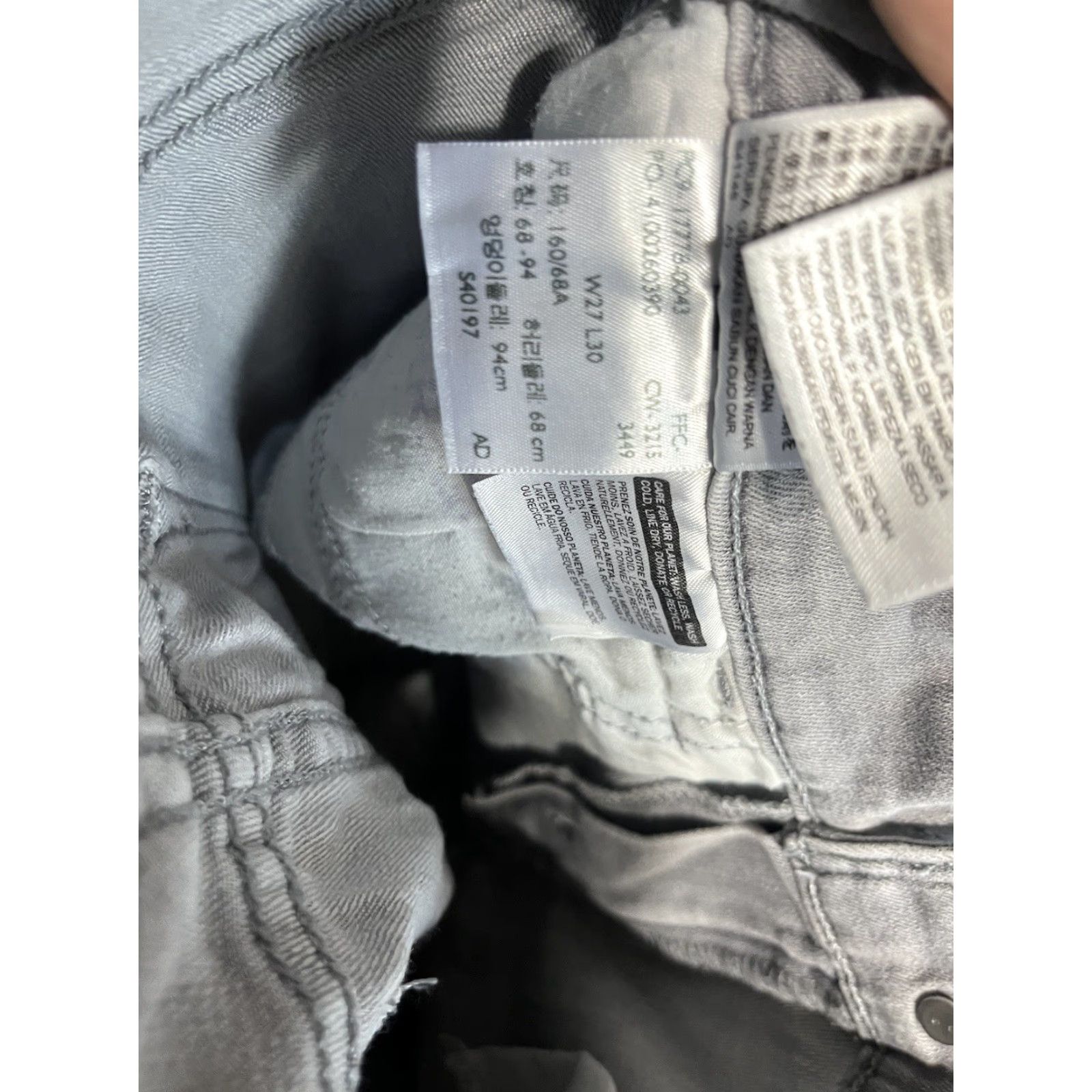 Levi's Levi's Jeans Womens 27x25 Gray 720 Super Skinny Stretch Denim Casual Jeans Skinny Pocket Size 27" / US 4 / IT 40 - 6 Thumbnail