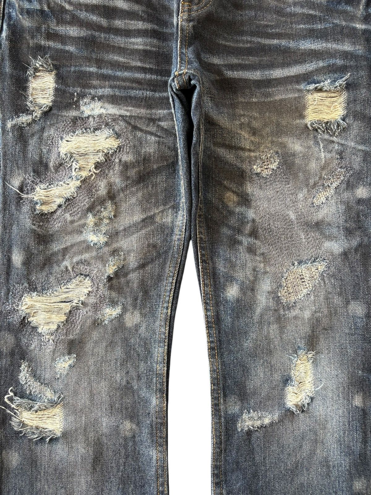 JACKROSE Vintage Japanese Jackrose Vomit Distressed Flare Jeans Size US 33 - 3 Thumbnail