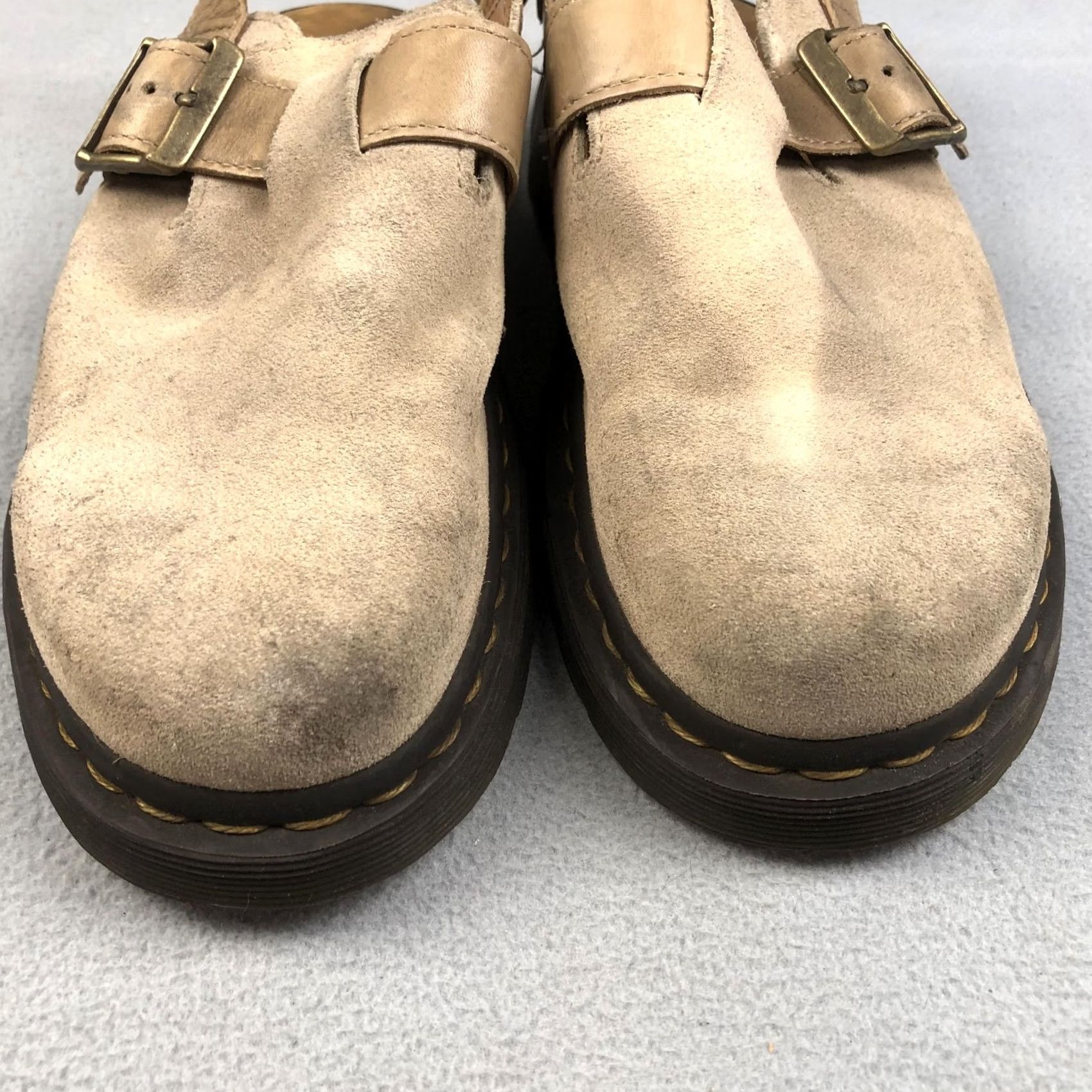 Dr. Martens Dr Martens Mens Size 8 Beige Jorge II Suede Slingback Buckle Mules Size US 8 / EU 41 - 5 Thumbnail