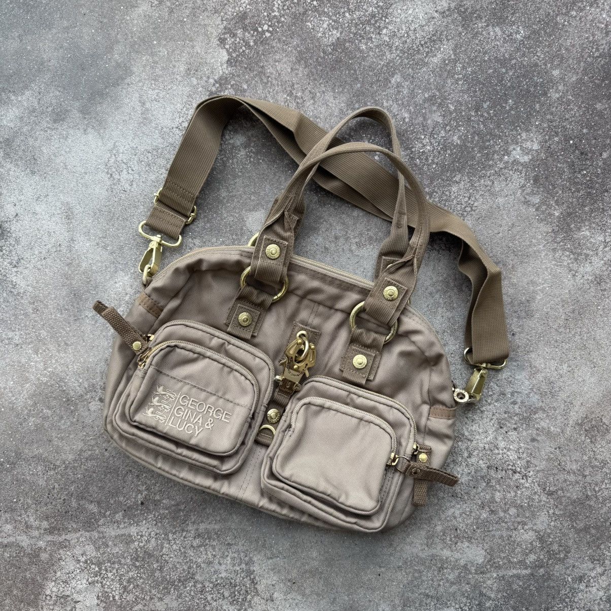 Avant Garde x George Gina Lucy George Gina & Lucy Ggl Side Saddle Y2K Shoulder Bag in Gold, Women's