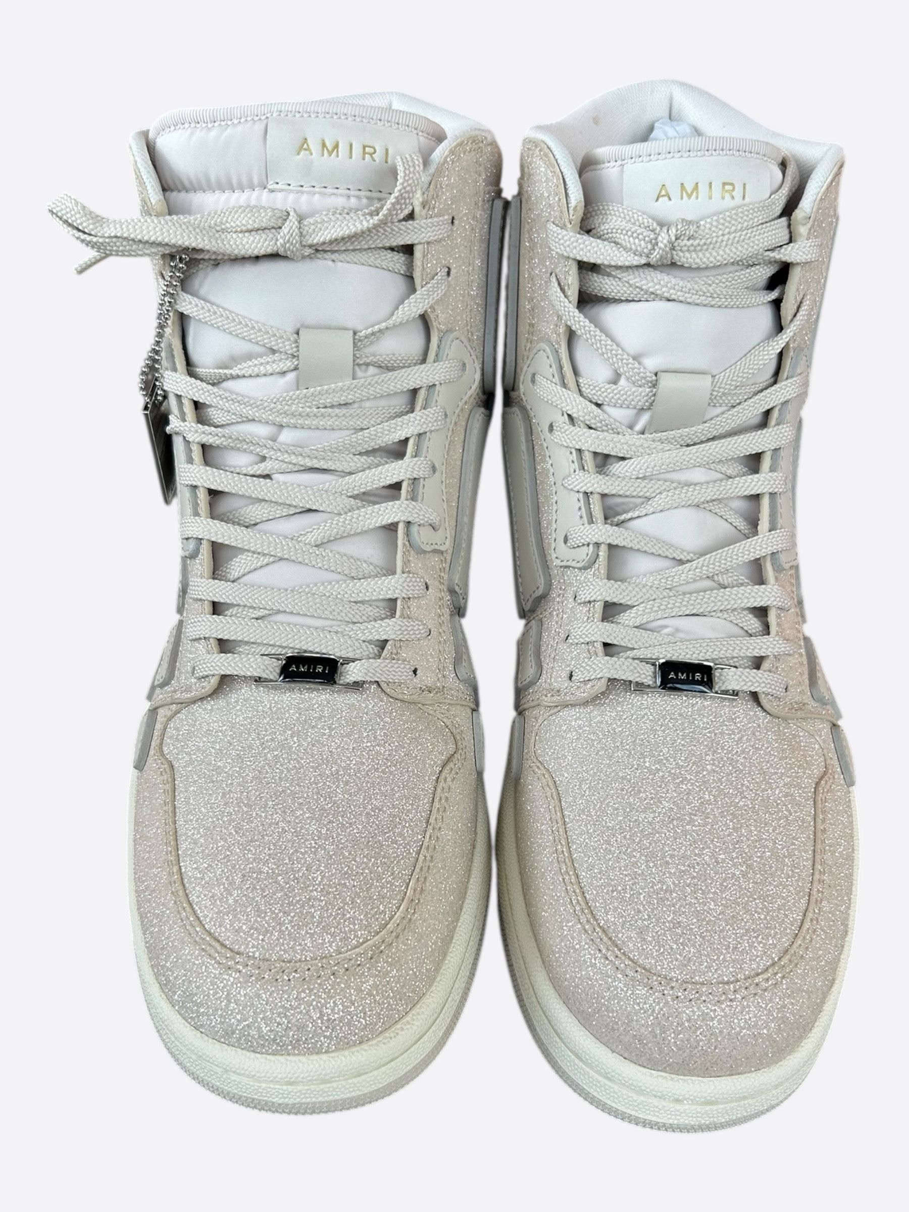 Amiri Amiri Beige Crystal Skeleton High Tops Size US 10 / EU 43 - 2 Thumbnail