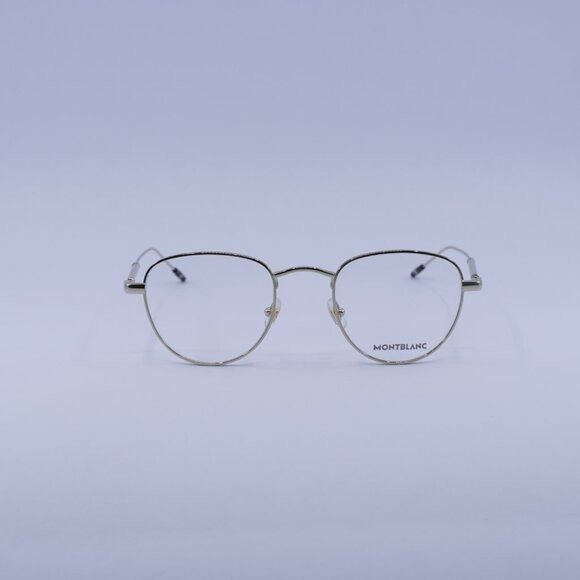 Montblanc Montblanc MB0111O 002 Eyeglasses Gold 49mm Aviator Frame Size ONE SIZE - 3 Thumbnail