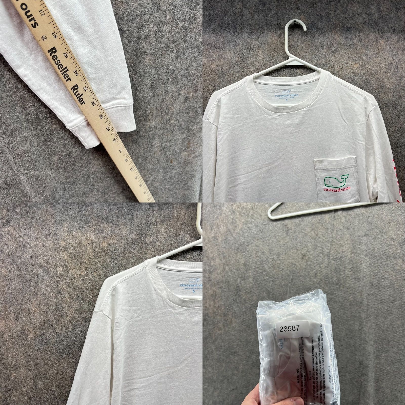 Vineyard Vines Vineyard Vines Shirt Men Small Adult White Crewneck Long Sleeve Tee Whale Logo Size US S / EU 44-46 / 1 - 8 Thumbnail