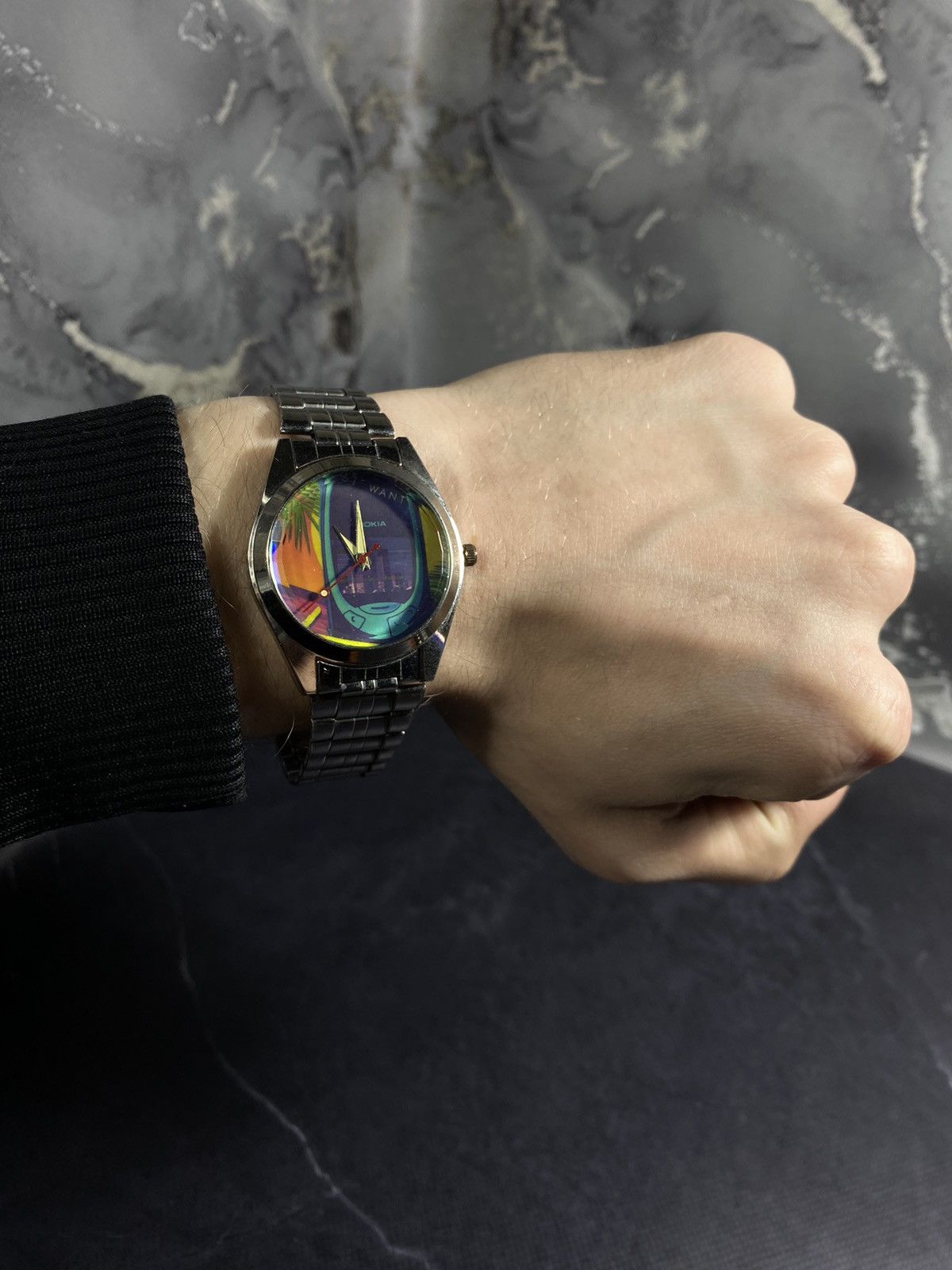 Japanese Brand Vintage Futuristic Quartz Watch with New Strap Size ONE SIZE - 2 Thumbnail