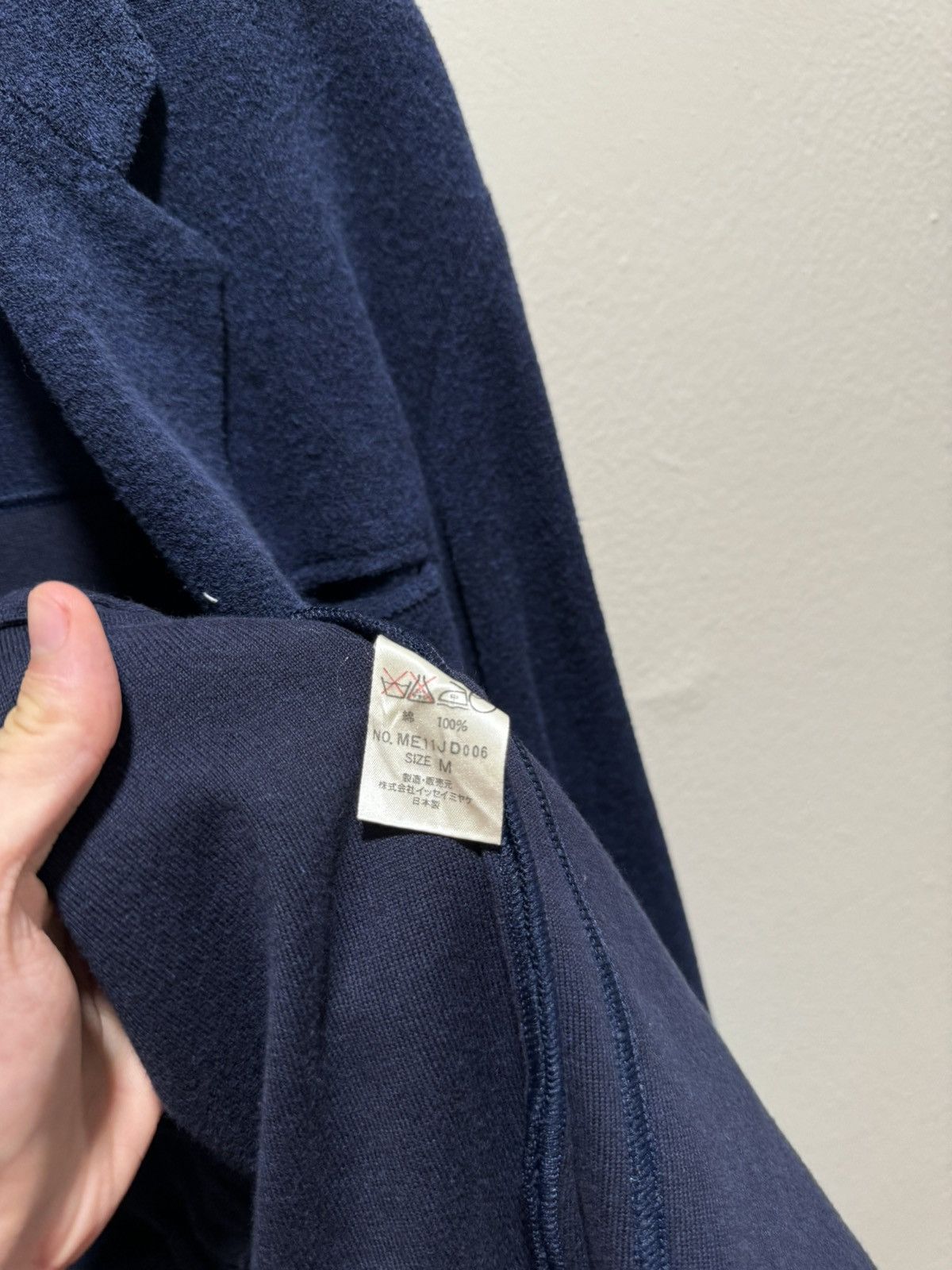 Issey Miyake 90's Issey Miyake Navy Pile Jacket Size US M / EU 48-50 / 2 - 4 Thumbnail