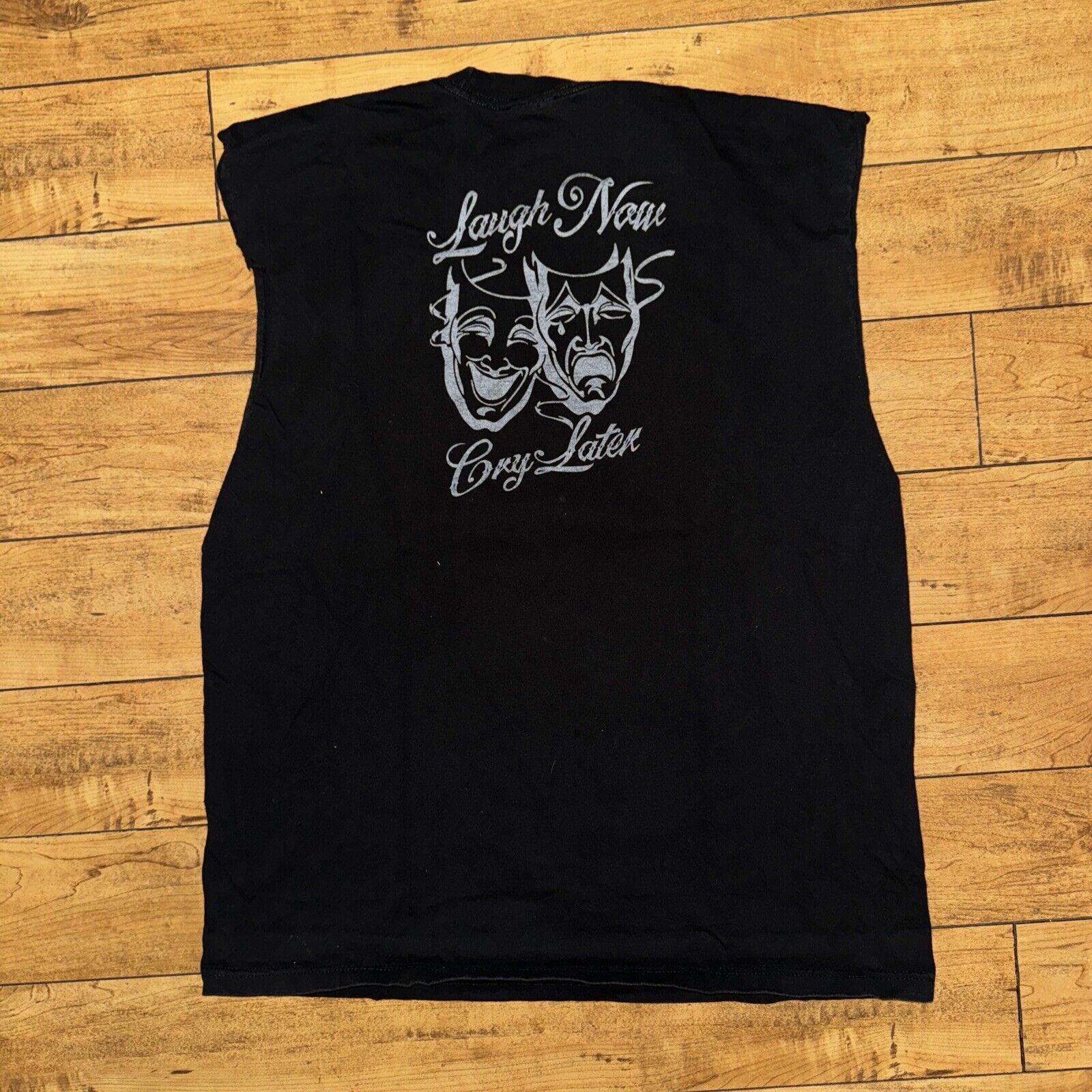 Band Tees × Rap Tees × Vintage Vintage Y2K Smile Now Cry Later Chopped T-Shirt XL Black Size US XL / EU 56 / 4 - 4 Thumbnail