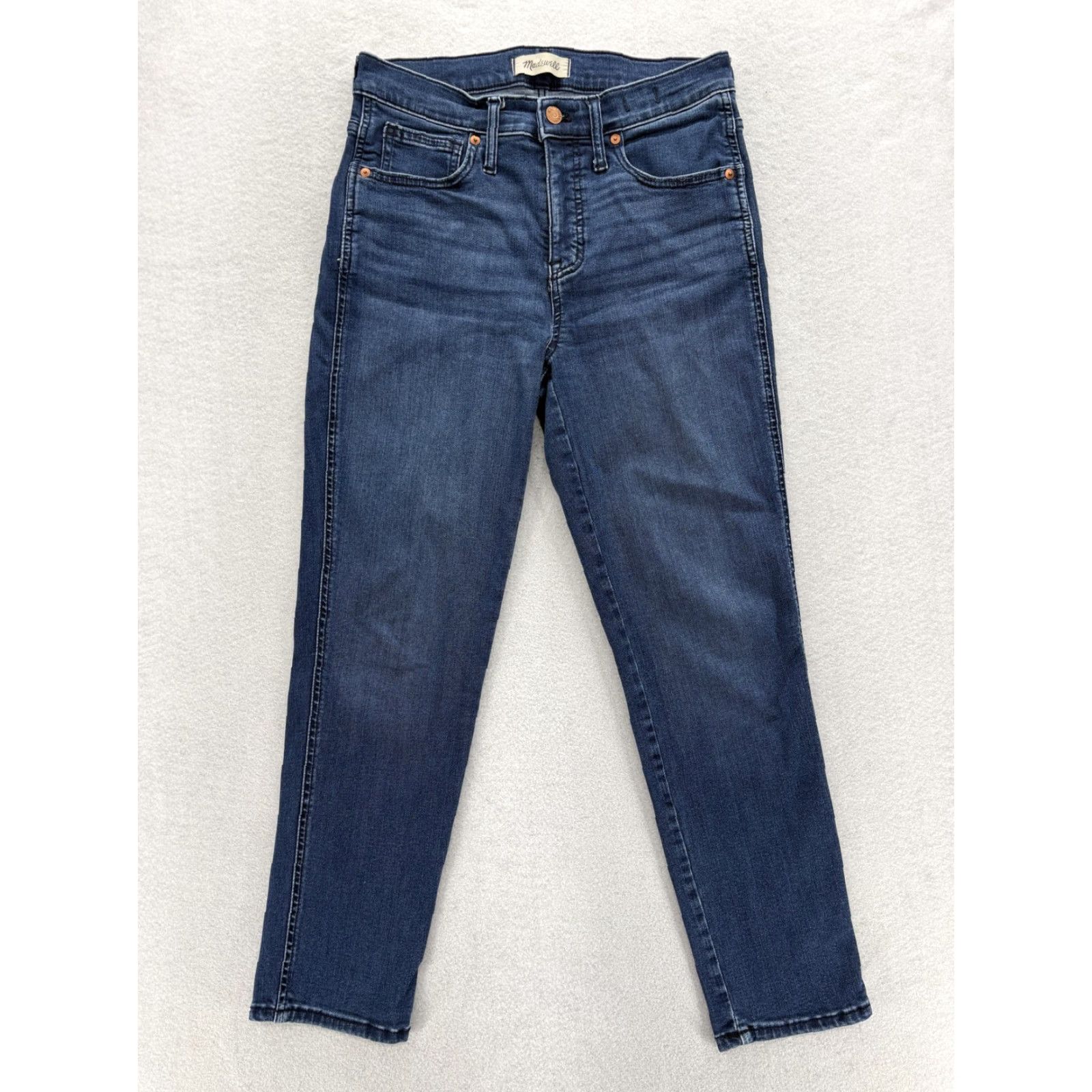 Madewell Madewell Jeans Womens 28 Blue Medium Wash Slim Mid-Rise Stovepipe Denim Small Business Pet Free Storage 5-Pocket Size 28" / US 6 / IT 42 - 2 Thumbnail