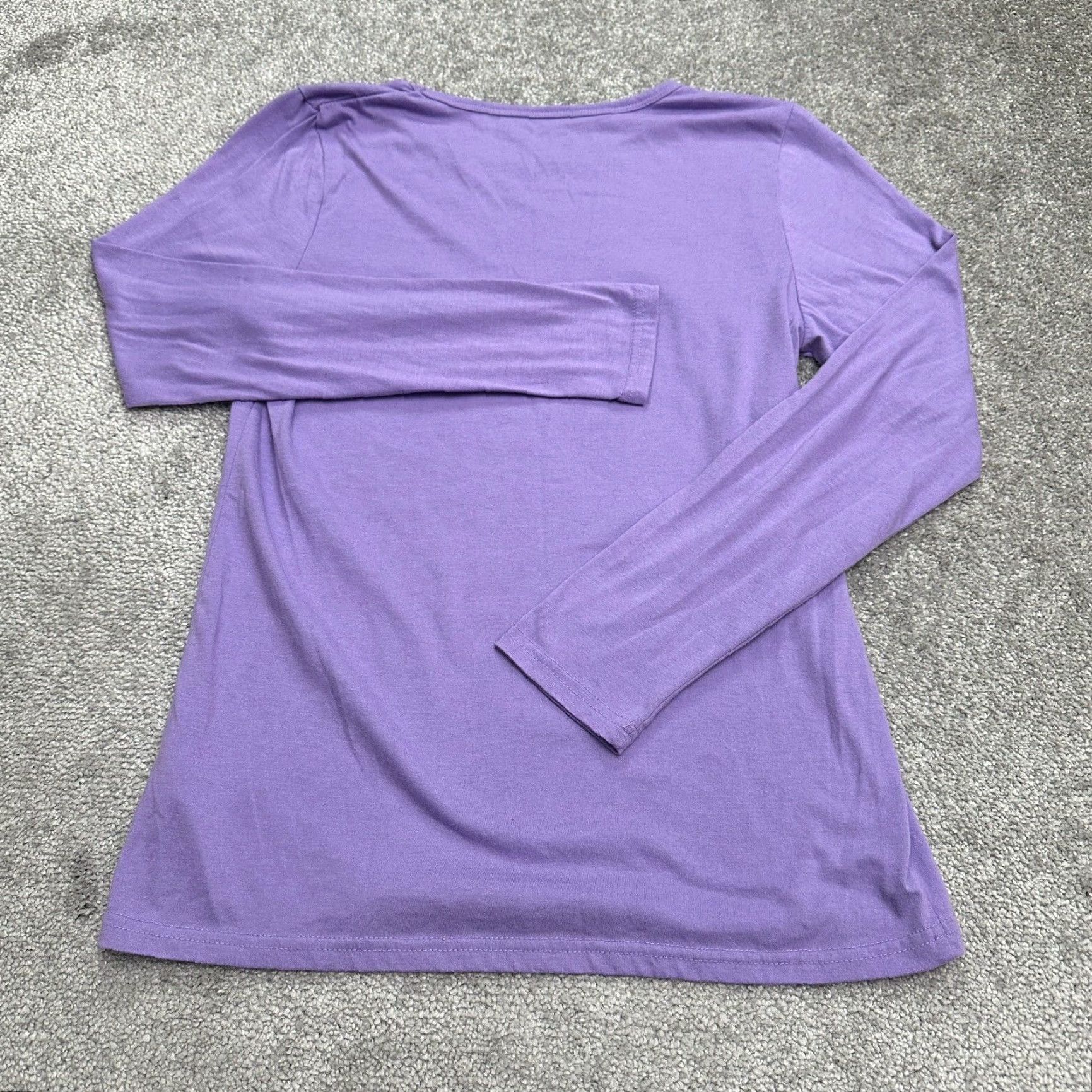 Vintage Sivvan Basic Crew T-Shirt Womens Large Purple Lavender Long Sleeve Casual Tee Size L / US 10 / IT 46 - 2 Thumbnail