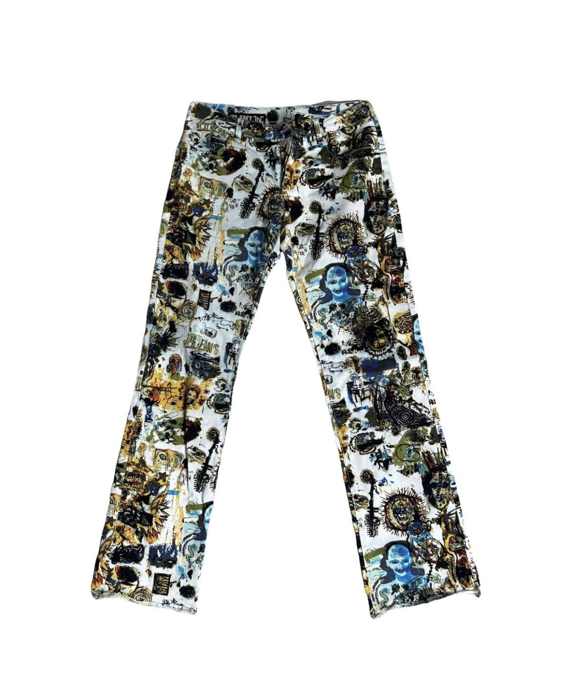 image of Jean Paul Gaultier Jeans Trousers Basquiat Ss00 in Mix, Men's (Size 30)