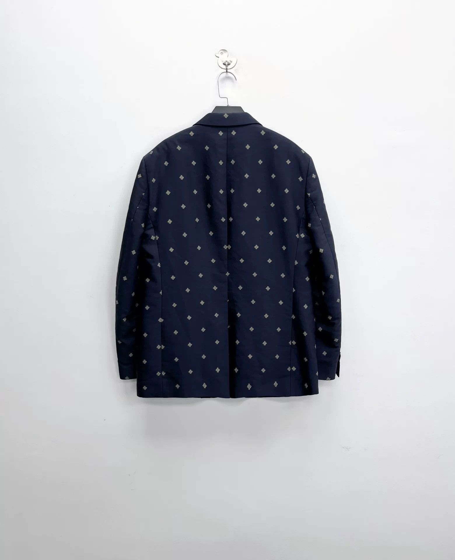 Fendi Fendi Blue Embroidered Double F Wool Blazer Size US L / EU 52-54 / 3 - 2 Thumbnail