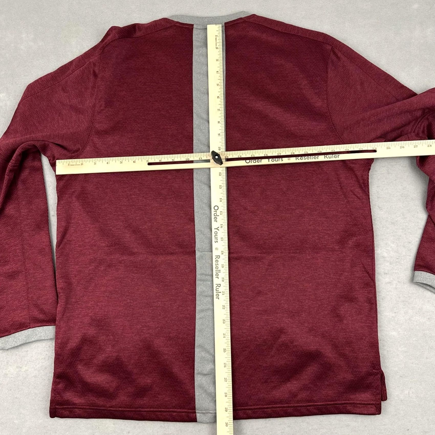 Adidas Adidas Baseball Sweatshirt Mens L Maroon Gray Crewneck Pullover Performance Size US L / EU 52-54 / 3 - 5 Thumbnail