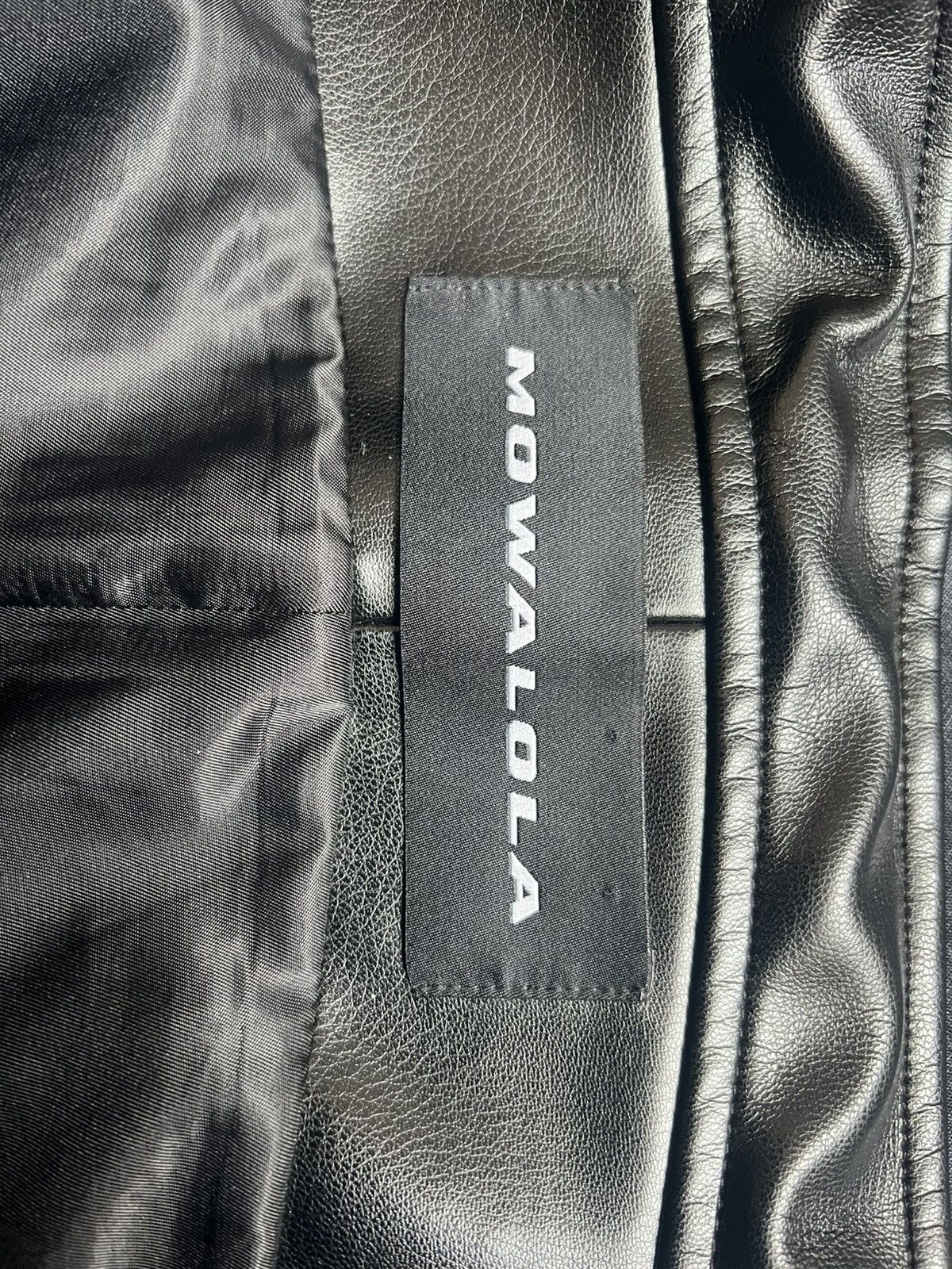 Mowalola Mowalola Airbrush Hand Leather Flare Pants Size US 28 / EU 44 - 3 Thumbnail