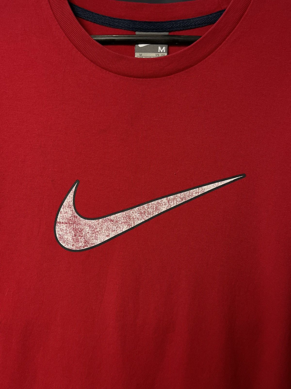 Nike × Vintage Vintage 90s Nike T-Shirt Swoosh Logo Y2K Red Tee Size M Size US M / EU 48-50 / 2 - 3 Thumbnail