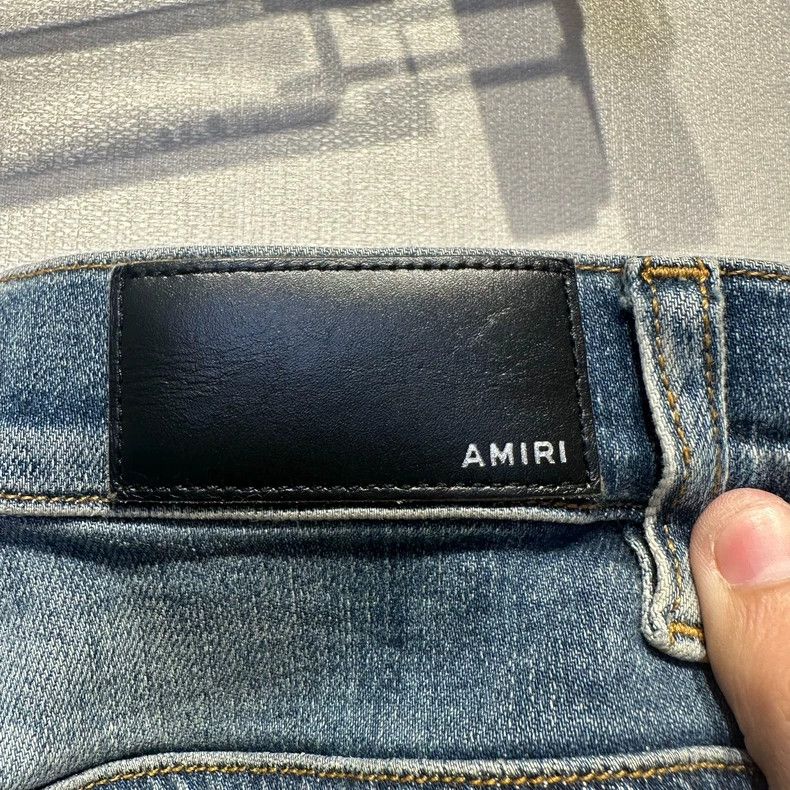 Amiri Amiri washed double knee distressed blue jeans Size US 32 / EU 48 - 5 Thumbnail