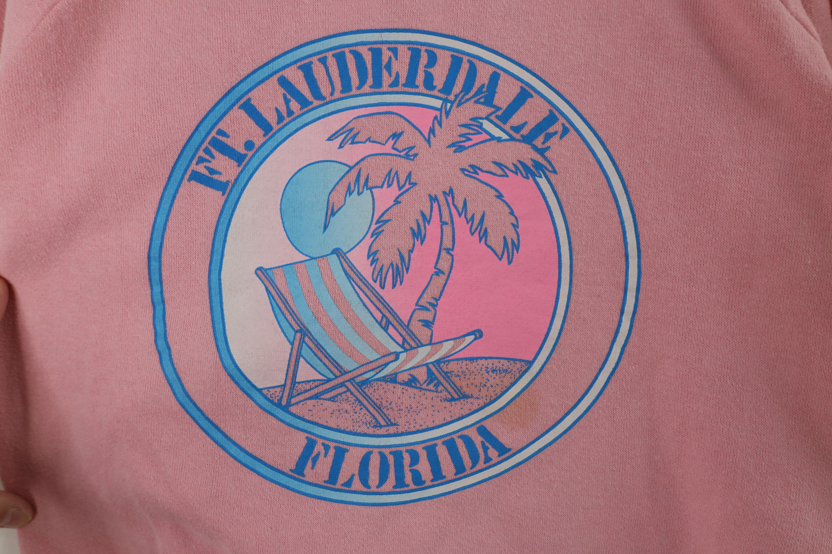Vintage Vintage 70s Streetwear Ft Lauderdale Florida Sweatshirt USA Size L / US 10 / IT 46 - 4 Thumbnail