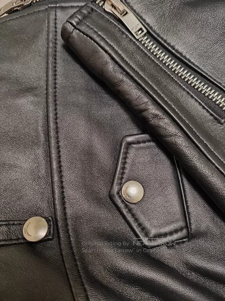 Saint Laurent Paris Saint Laurent Paris Motorcycle Leather Jacket i Size US L / EU 52-54 / 3 - 5 Thumbnail