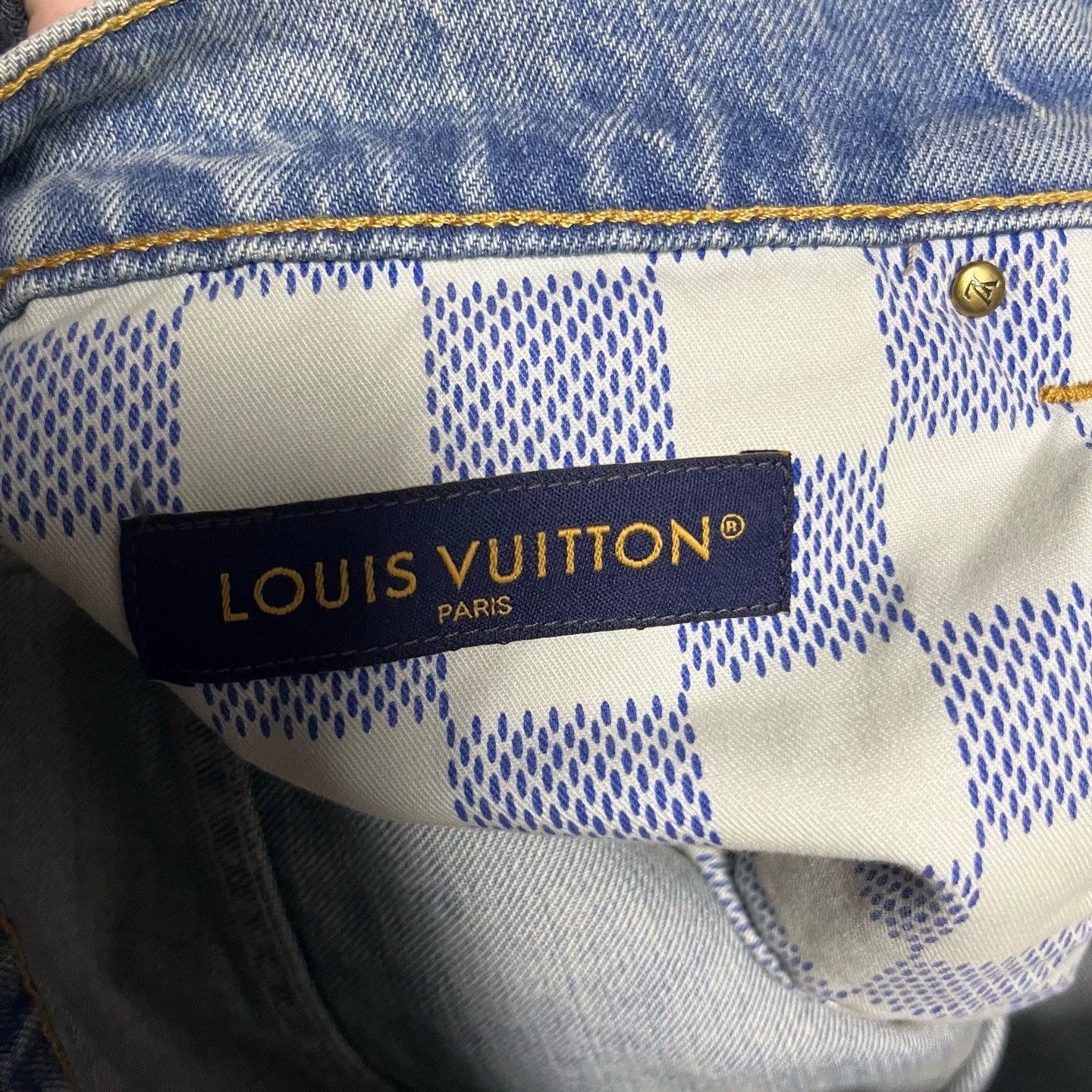 Louis Vuitton louis vuitton blue denim embroidered pants size 33 Size US 33 - 5 Thumbnail