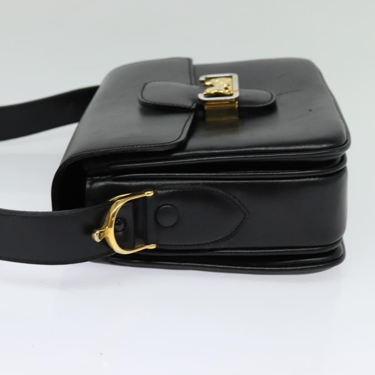 Celine CELINE Sulky Shoulder Bag Leather Black Gold Size ONE SIZE - 4 Thumbnail