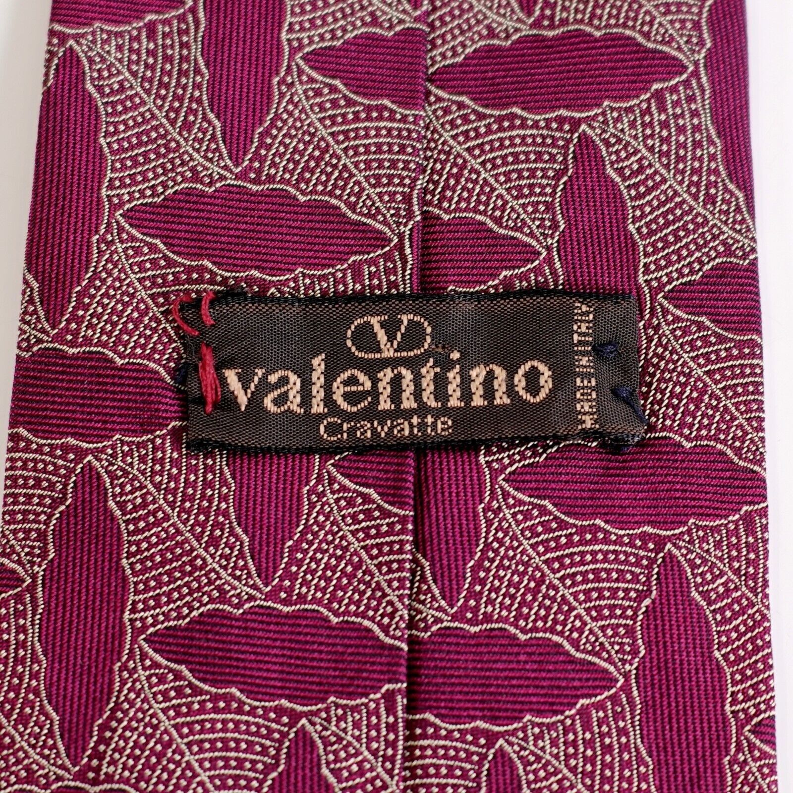 Valentino Valentino Cravatte Purple Tan Abstract Floral Woven Short Si Size ONE SIZE - 3 Thumbnail