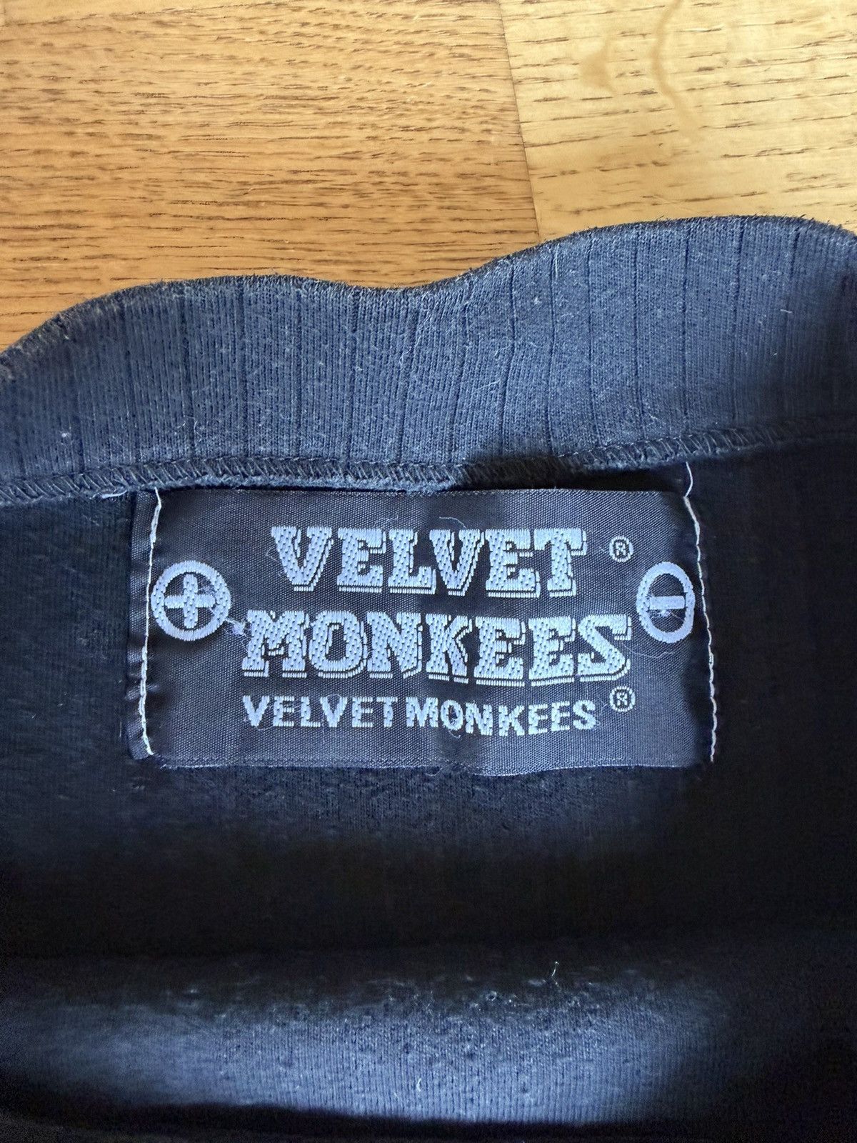 Walter Van Beirendonck early 1990’s Velvet Monkees rave sweater w satin patch Size US XL / EU 56 / 4 - 6 Thumbnail