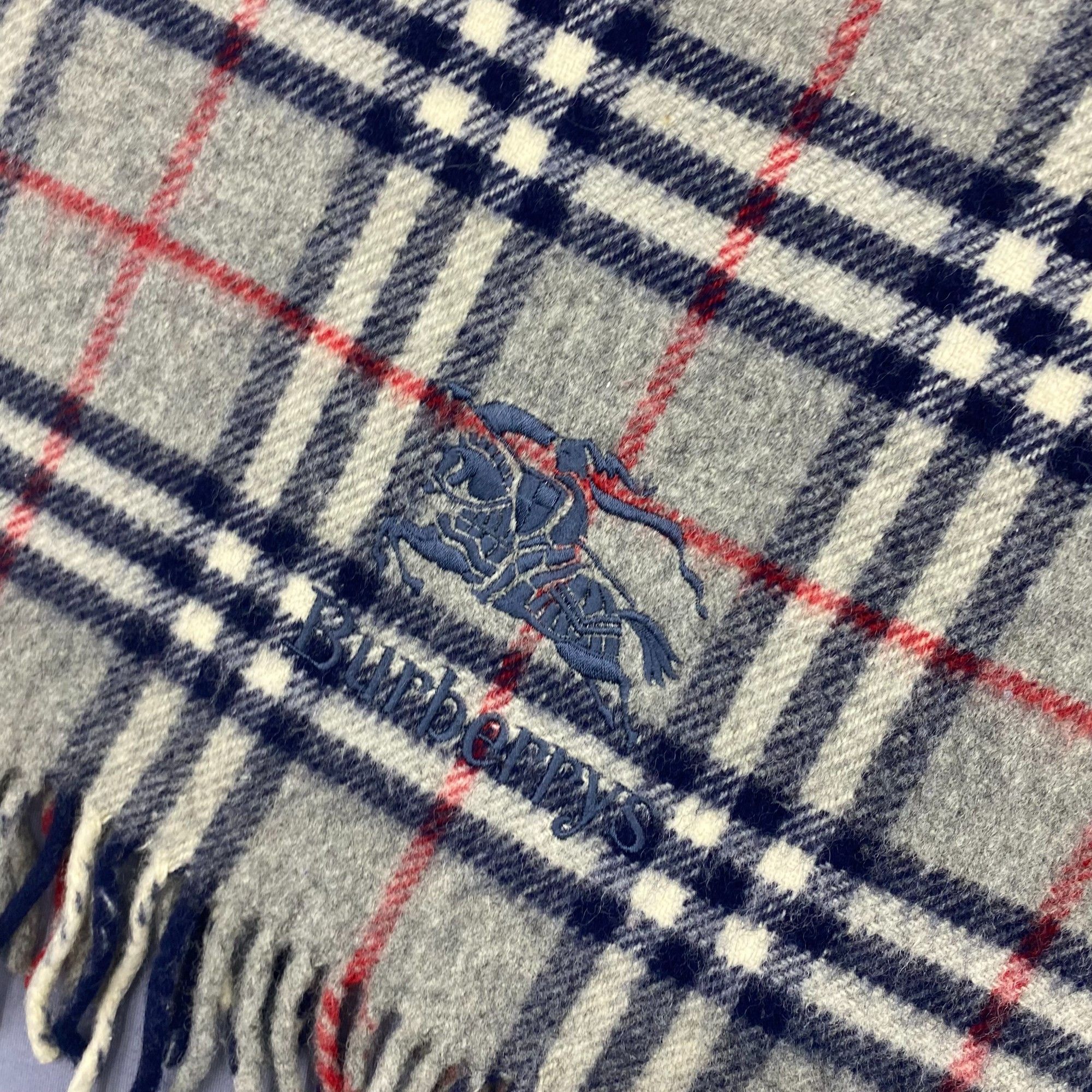 Burberry Vintage Burberry Scarf Muffler Wool Shawls Babushka Scarves Size ONE SIZE - 5 Thumbnail
