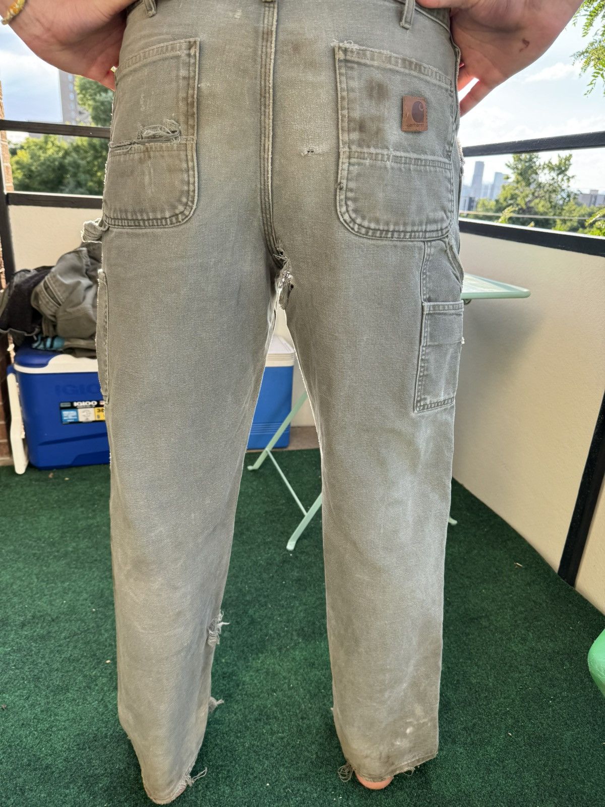Carhartt Extreme Distressed Carhartt Work Pants Size US 34 / EU 50 - 6 Thumbnail