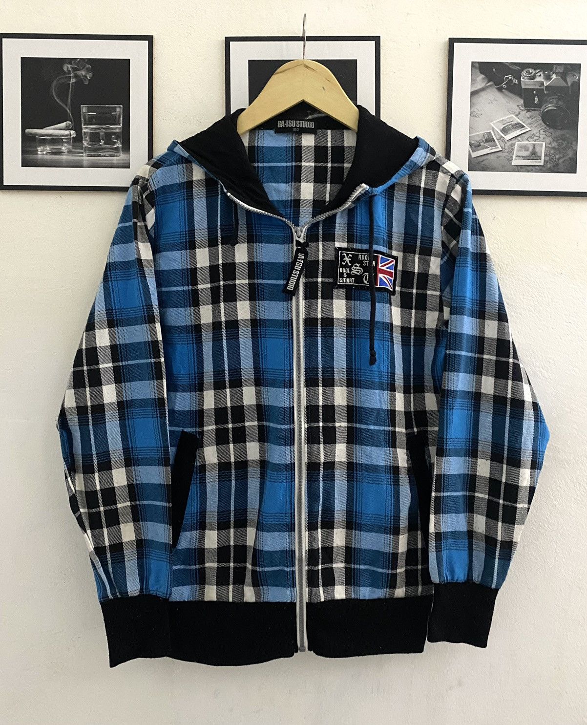 Hysteric Glamour Y2k Bat-su studio grunge poem plaid hoodie Size US M / EU 48-50 / 2 - 1 Thumbnail
