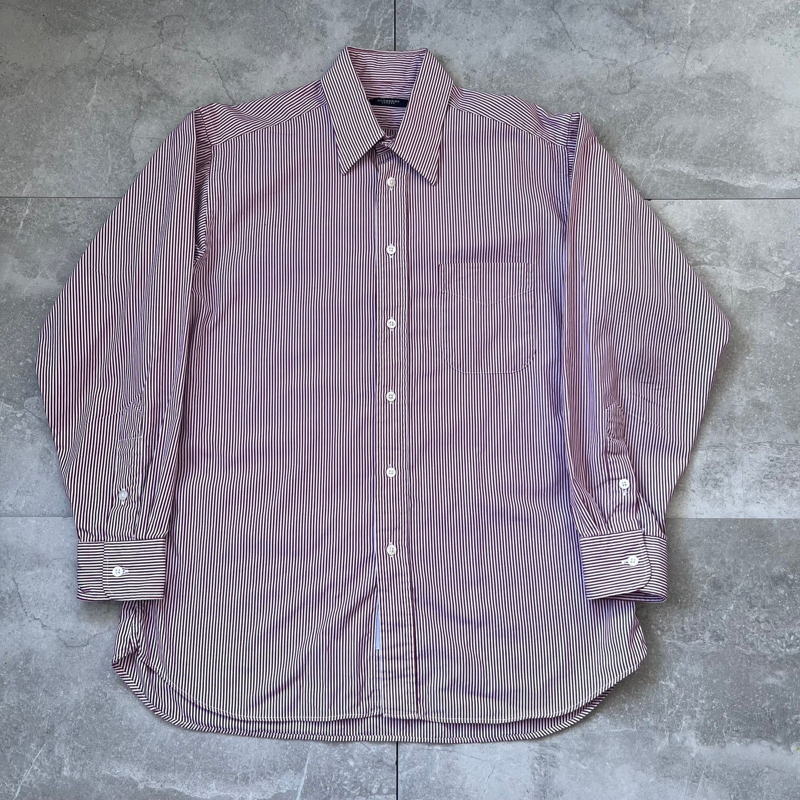 Burberry Burberry London Men’s Red Button-Up Shirt – Size 15.5/33 Size US M / EU 48-50 / 2 - 1 Thumbnail