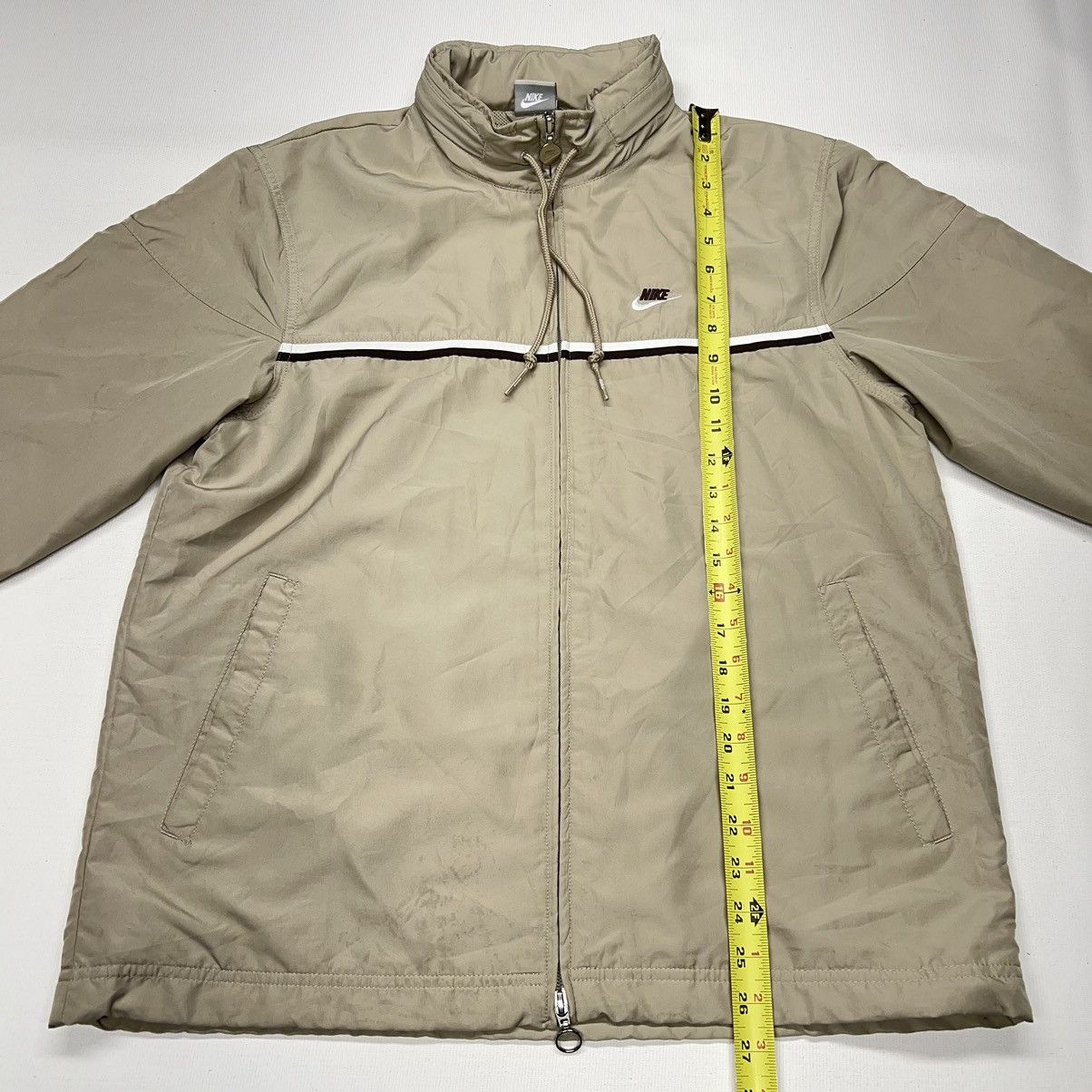 Nike × Vintage VTG Nike Varsity Jacket Brown Coaches Windbreaker Grey Tag Size US M / EU 48-50 / 2 - 22 Thumbnail