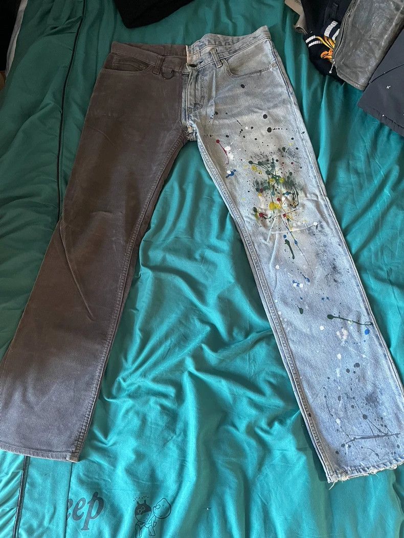 Number (N)ine Number (N)ine06 Yin and Yang splash ink jeans 2503-Nextarro Size US 30 / EU 46 - 1 Thumbnail