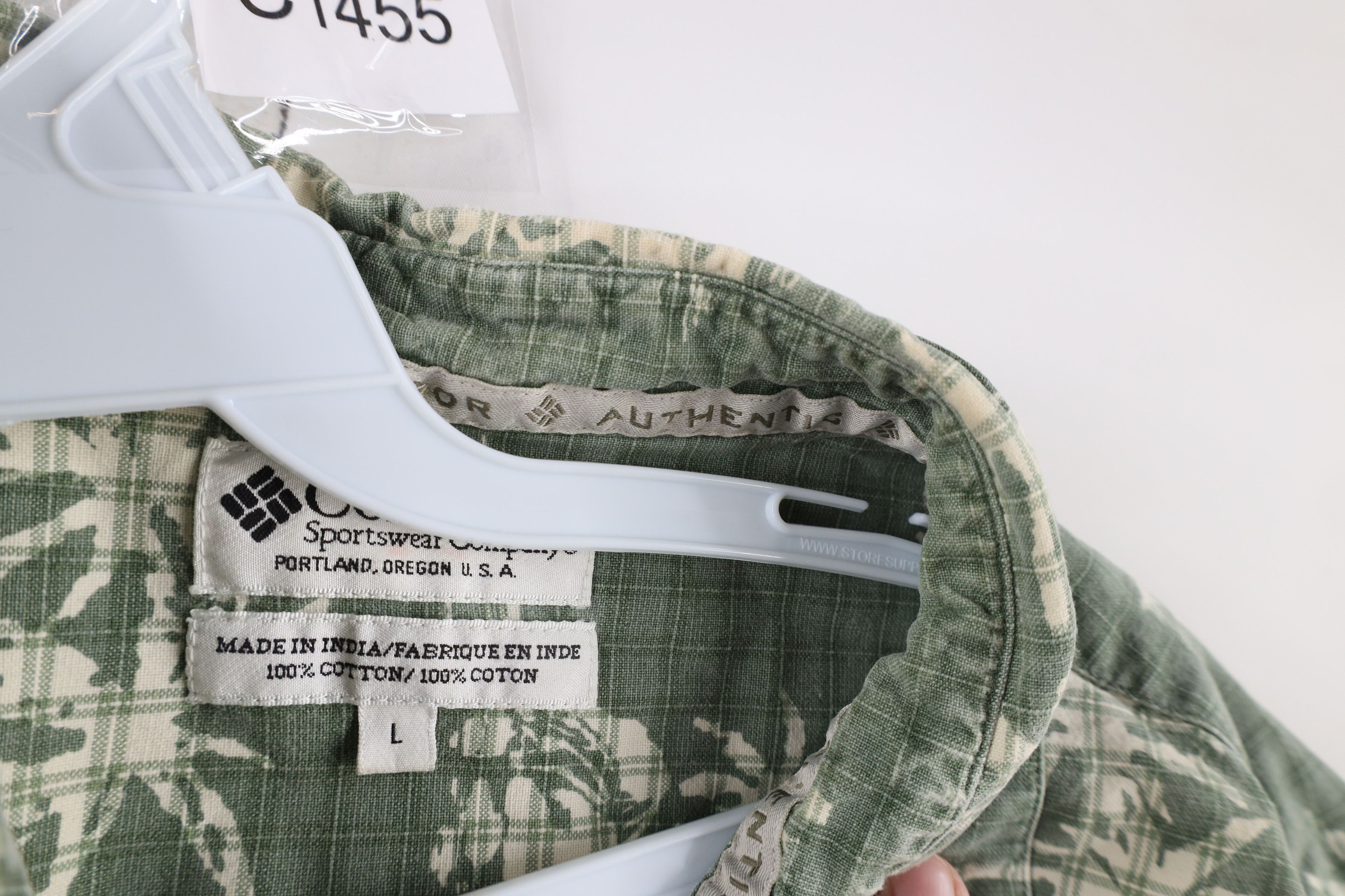 Columbia × Vintage Vintage 90s Columbia Island All Over Print Button Shirt Size US L / EU 52-54 / 3 - 8 Thumbnail