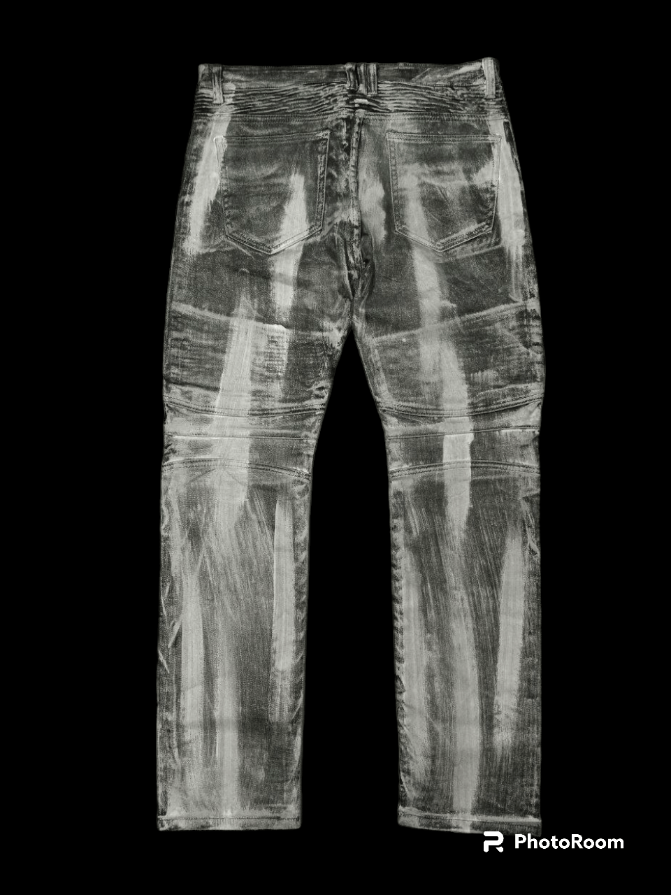 If Six Was Nine SICK SPLATTED BIKER JEANS DENIM PANTS Size US 33 - 2 Thumbnail