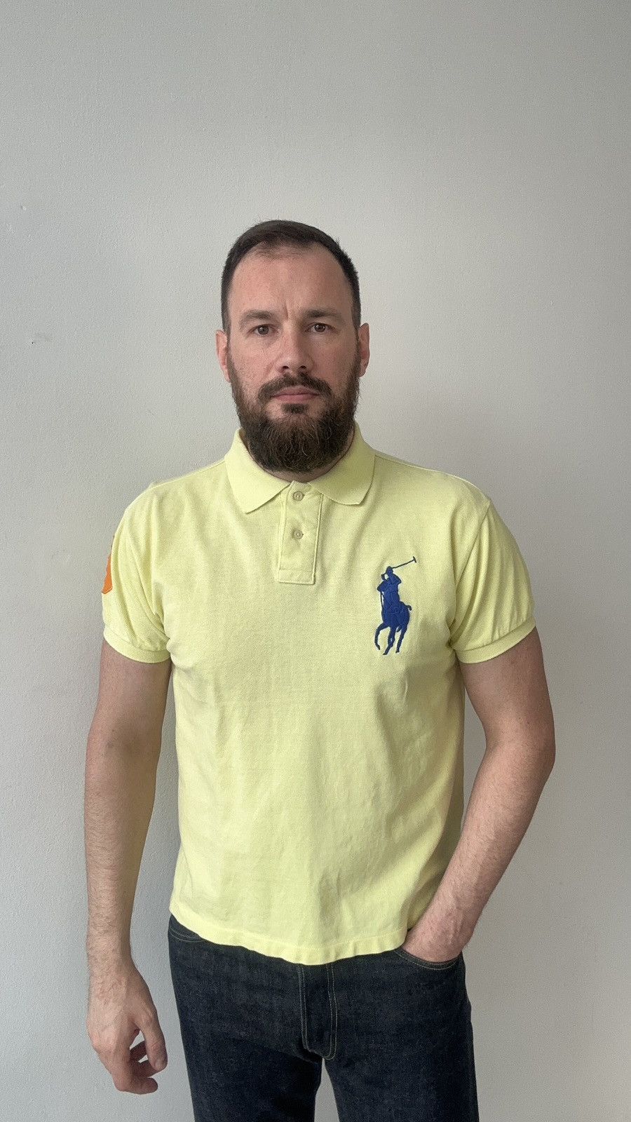 Polo Ralph Lauren Polo Ralph Lauren Big Pony Shirt Size XL Custom Fit Yellow Size US XL / EU 56 / 4 - 2 Thumbnail