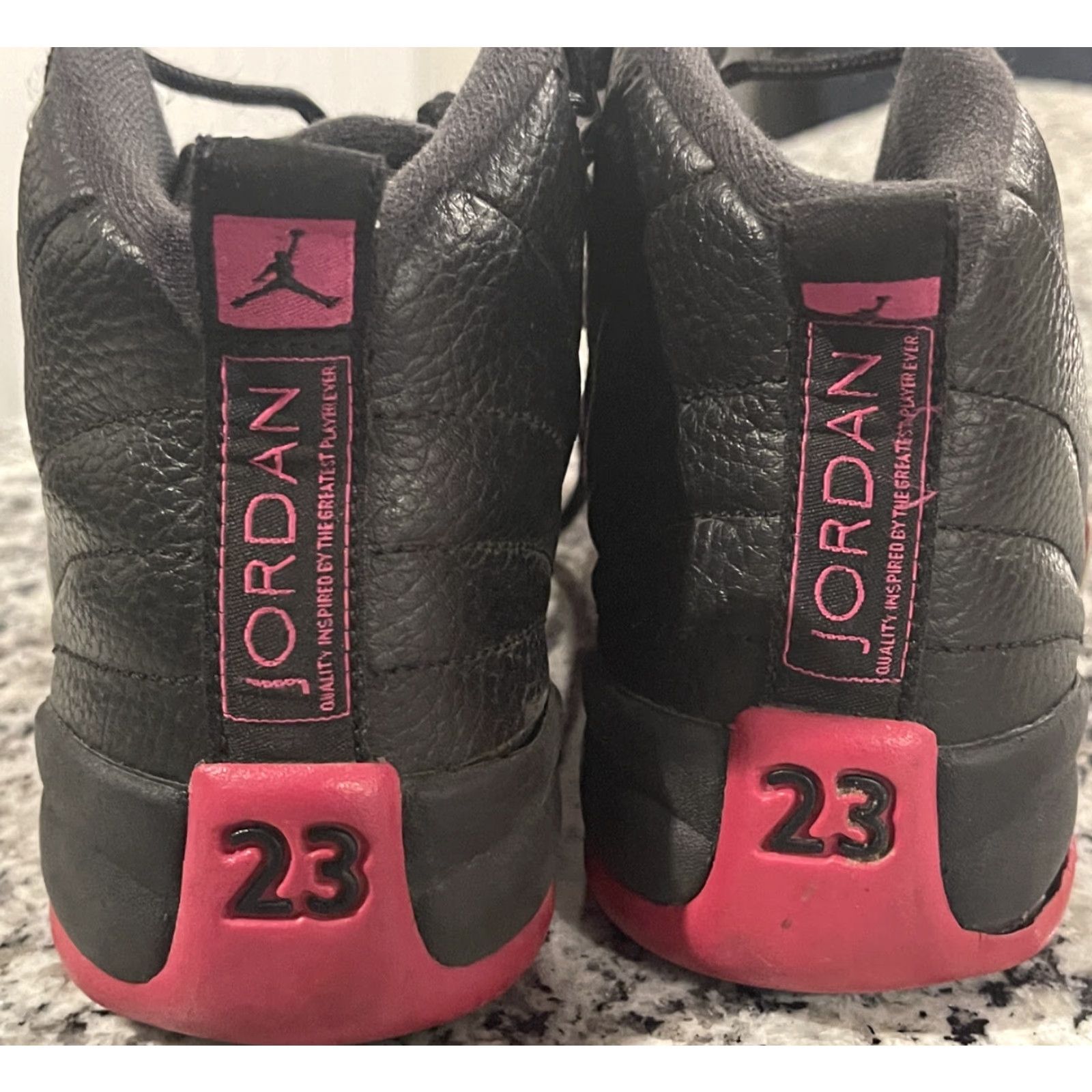 Jordan Brand Nike Air Jordan 12 Retro GS Deadly Pink Black Size 4Y Womens 5.5 510815-026 Sneakers Black/Pink, Jordan, Retro, Basketball, Limited Edition Size ONE SIZE - 2 Thumbnail