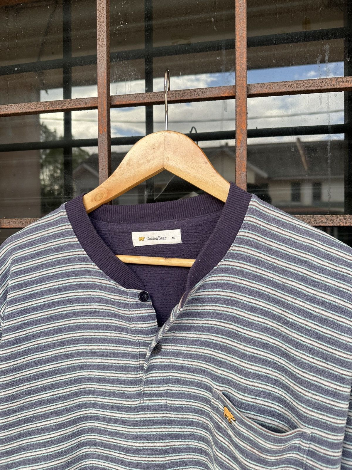 Golden Bear 👹Vintage Golden Bear Striped Pullover Crewneck Size US M / EU 48-50 / 2 - 4 Thumbnail