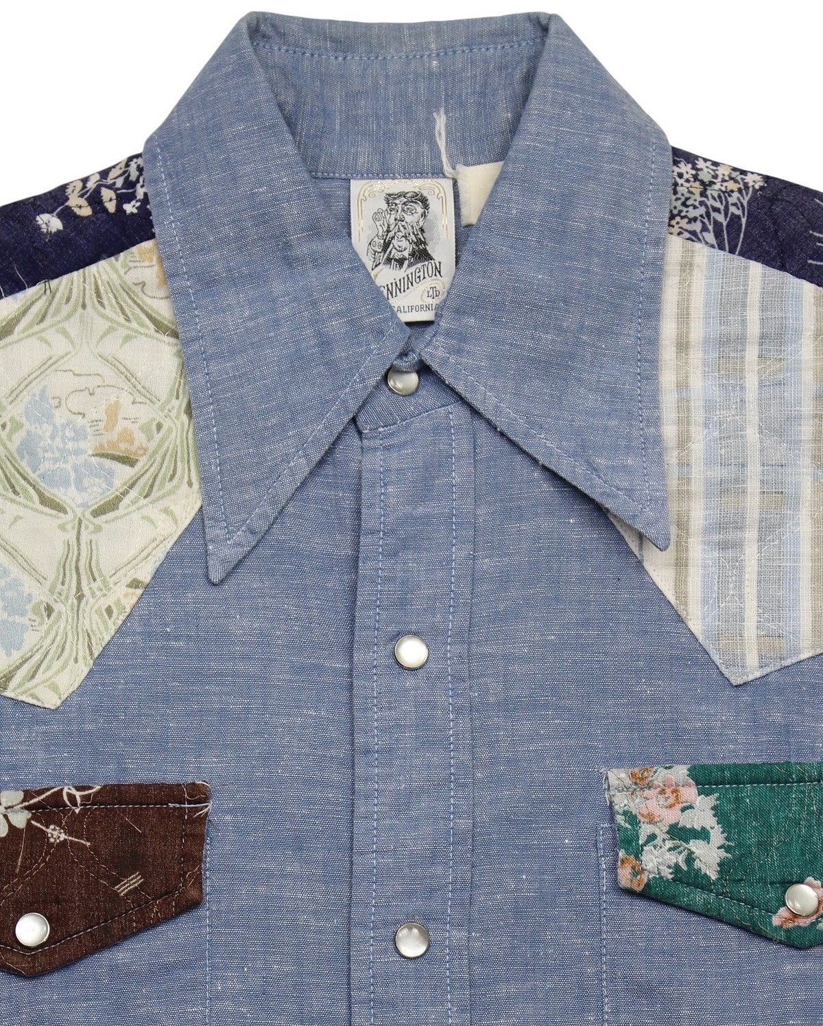 Kennington Ltd. × Vintage 1970S KENNINGTON CALIFORNIA PATCHWORK WESTERN SHIRT Size US L / EU 52-54 / 3 - 3 Thumbnail