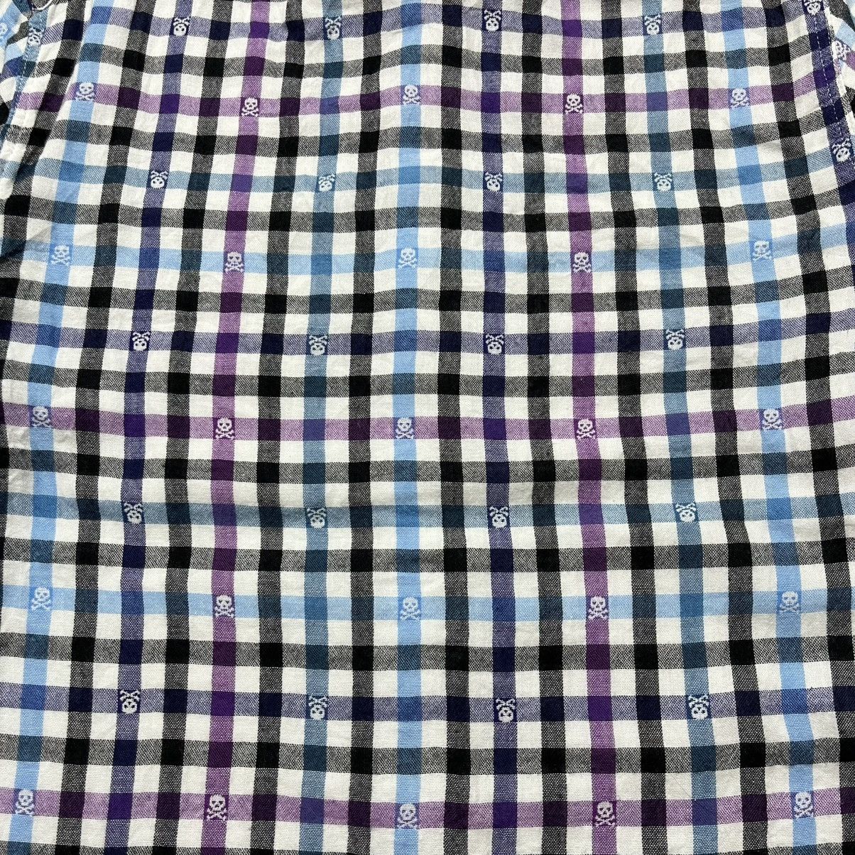 Beams Plus 2000s Beams Heart Skull Punk Logo Aop Plaid Shirt Button Up Size US S / EU 44-46 / 1 - 13 Thumbnail