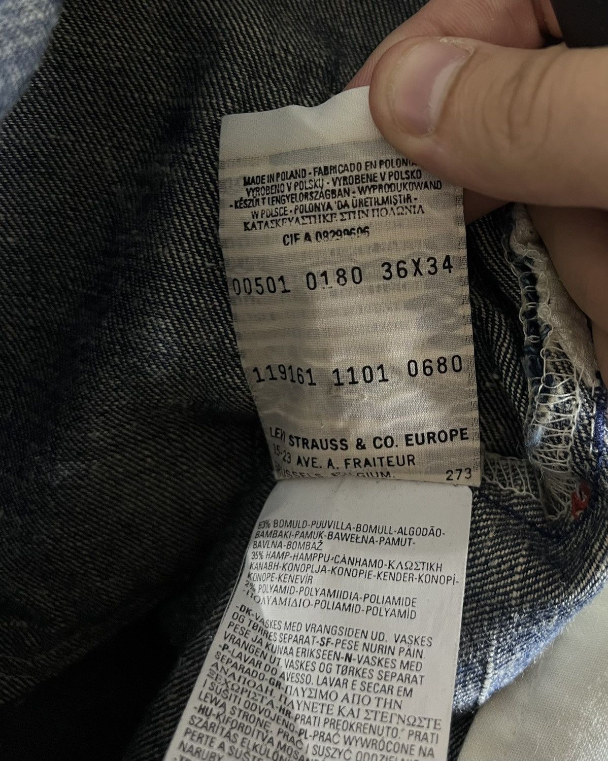 Levi's Levi’s 501 Vintage Relaxed Fit Red Stitch Denim Jeans Poland Size US 36 / EU 52 - 14 Thumbnail