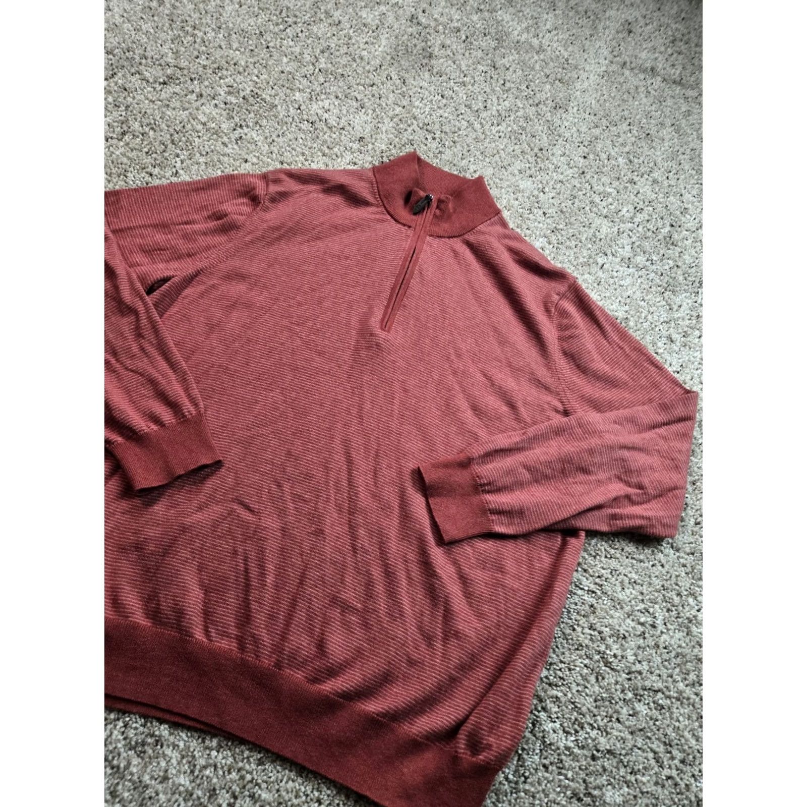 Vineyard Vines Vineyard Vines Sweater Mens XL Red 1/4 Zip Pullover Mock Neck Cotton Cashmere Knit Pullover Logo Vintage? No Size US XL / EU 56 / 4 - 2 Thumbnail