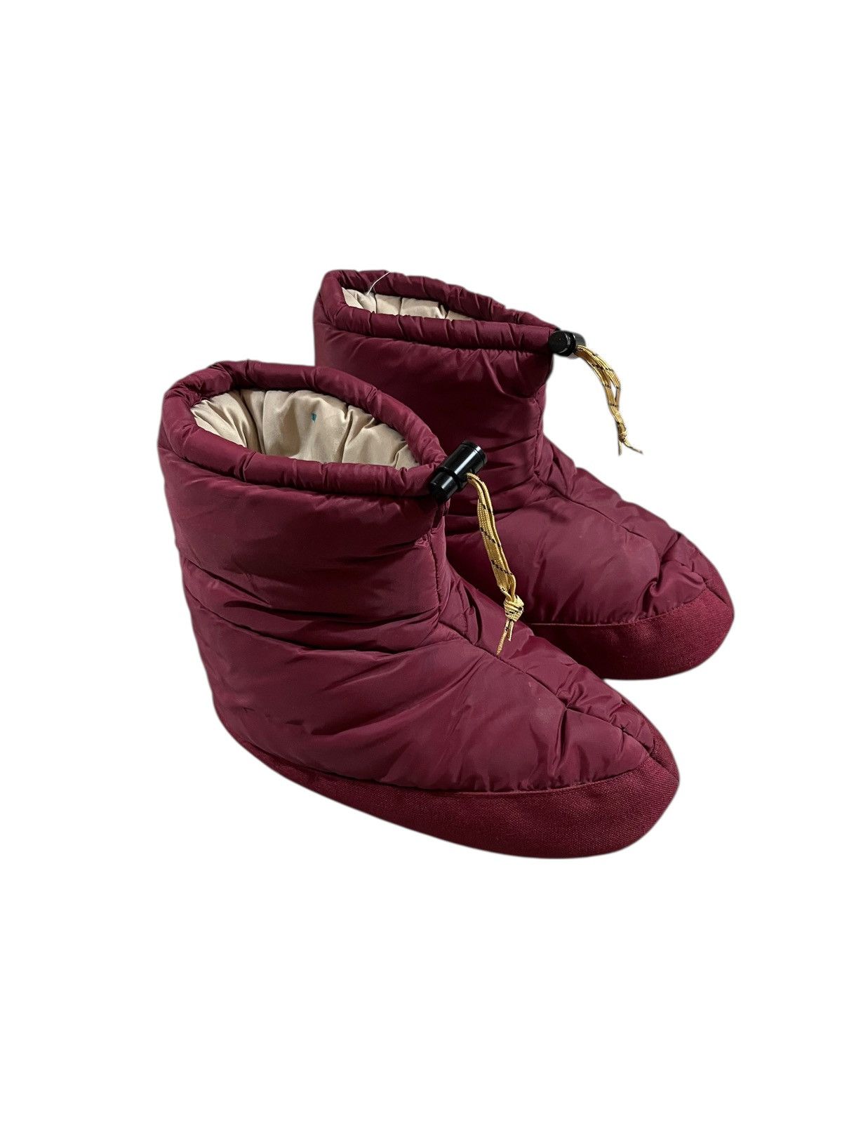 Vintage Vintage 70s Down Fill Booties Maroon Red Size US 10 / EU 43 - 1 Thumbnail