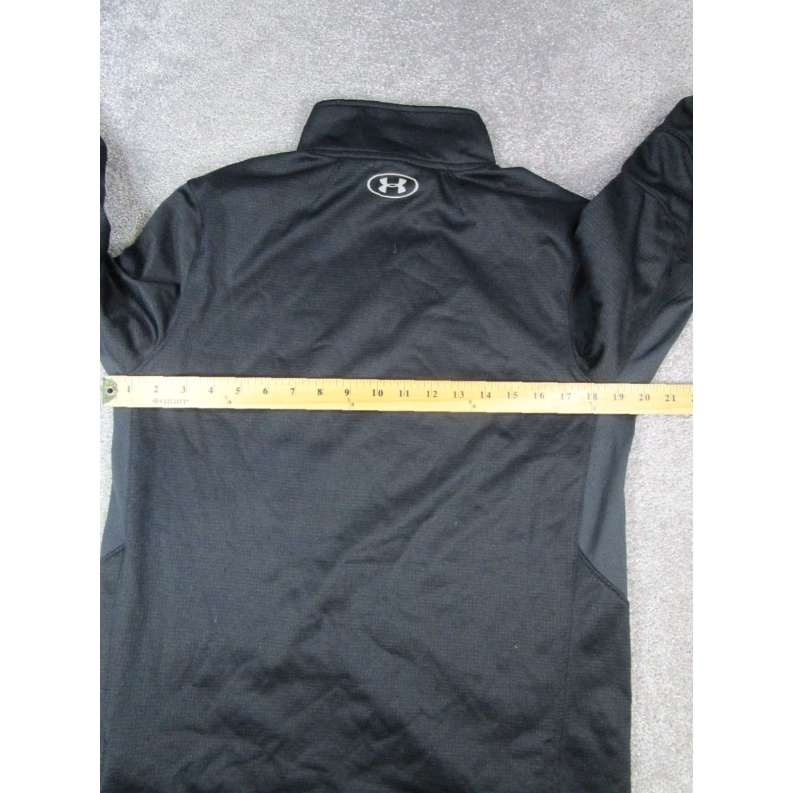 Under Armour Under Armour Sweatshirt Mens Small Black Coldgear Running Quarter Zip Mock Neck Pullover Size US S / EU 44-46 / 1 - 5 Thumbnail