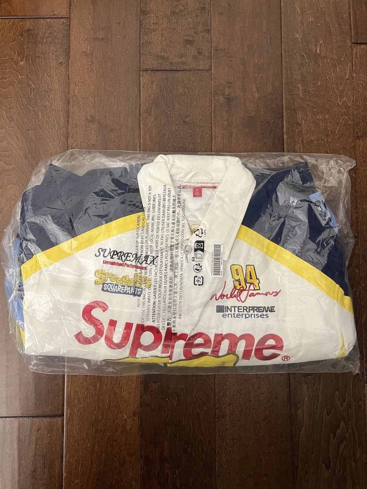 【Supreme x SpongeBob】Jeff Hamilton Racing Jacket 白 25SS Supreme SpongeBob SquarePants Jeff Hamilton Racing Jacket