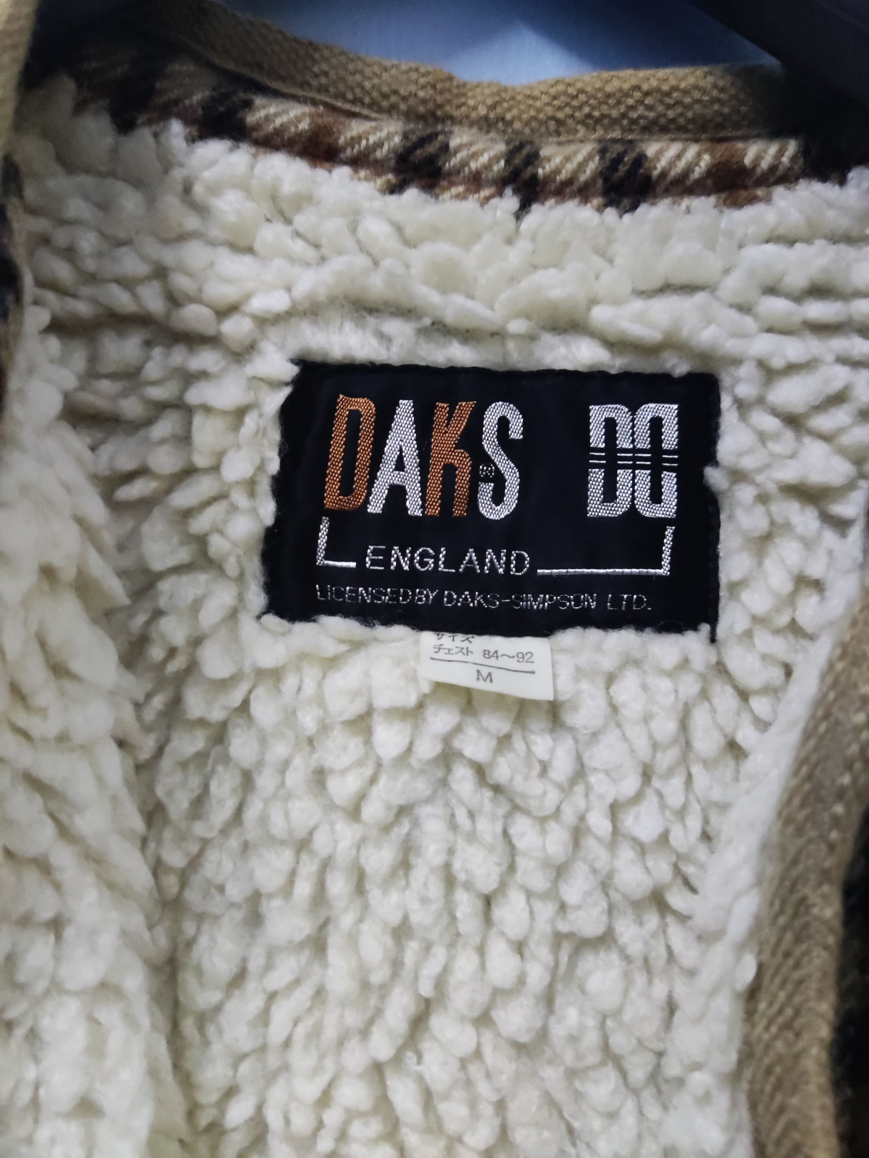 DAKS Vintage Daks Brown Check Sherpa Vest Size US M / EU 48-50 / 2 - 6 Thumbnail