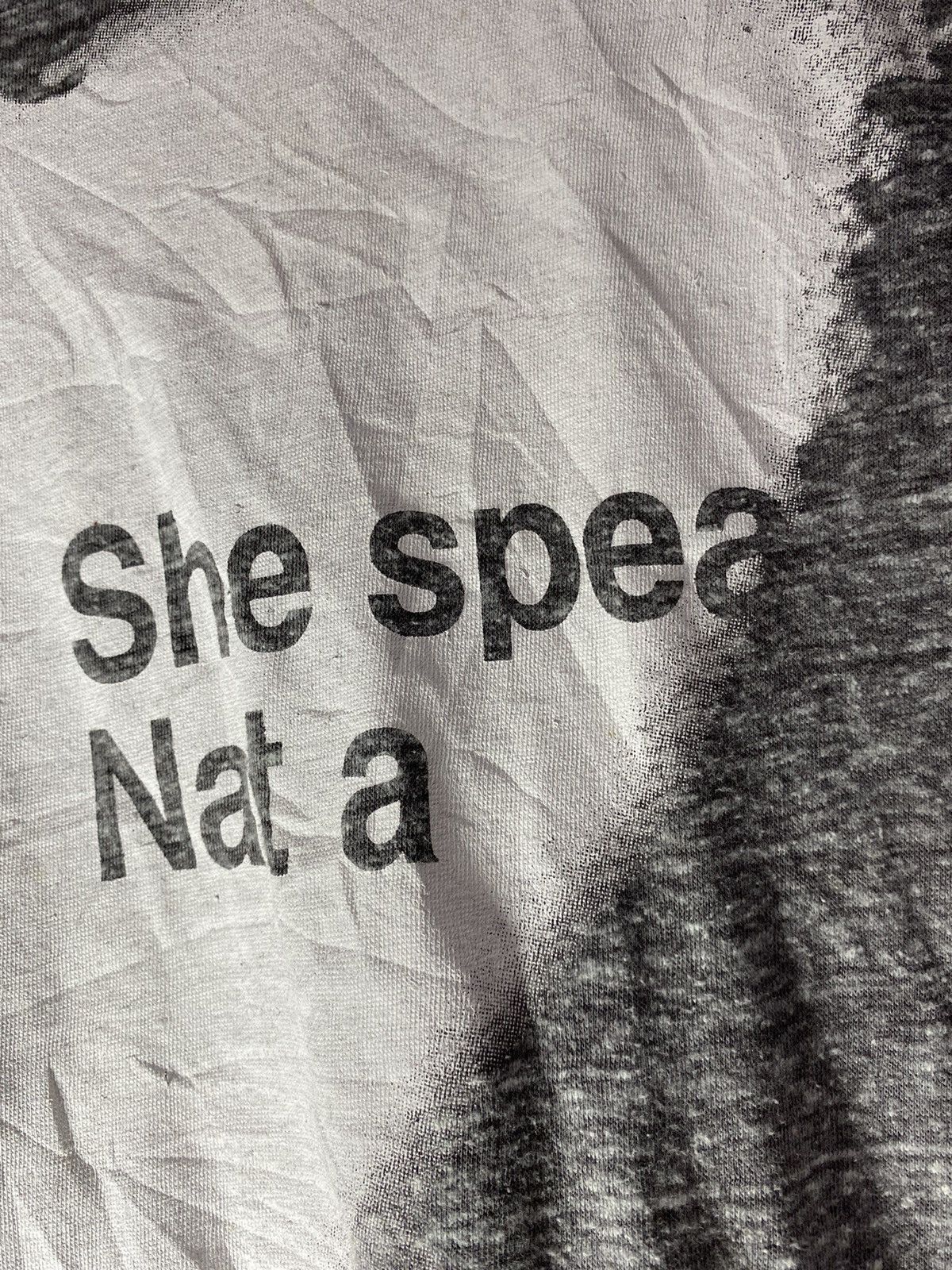 14th Addiction × KMRii × Yasuyuki Ishii Vintage she speak nat a love distrssed tee Size US L / EU 52-54 / 3 - 8 Thumbnail