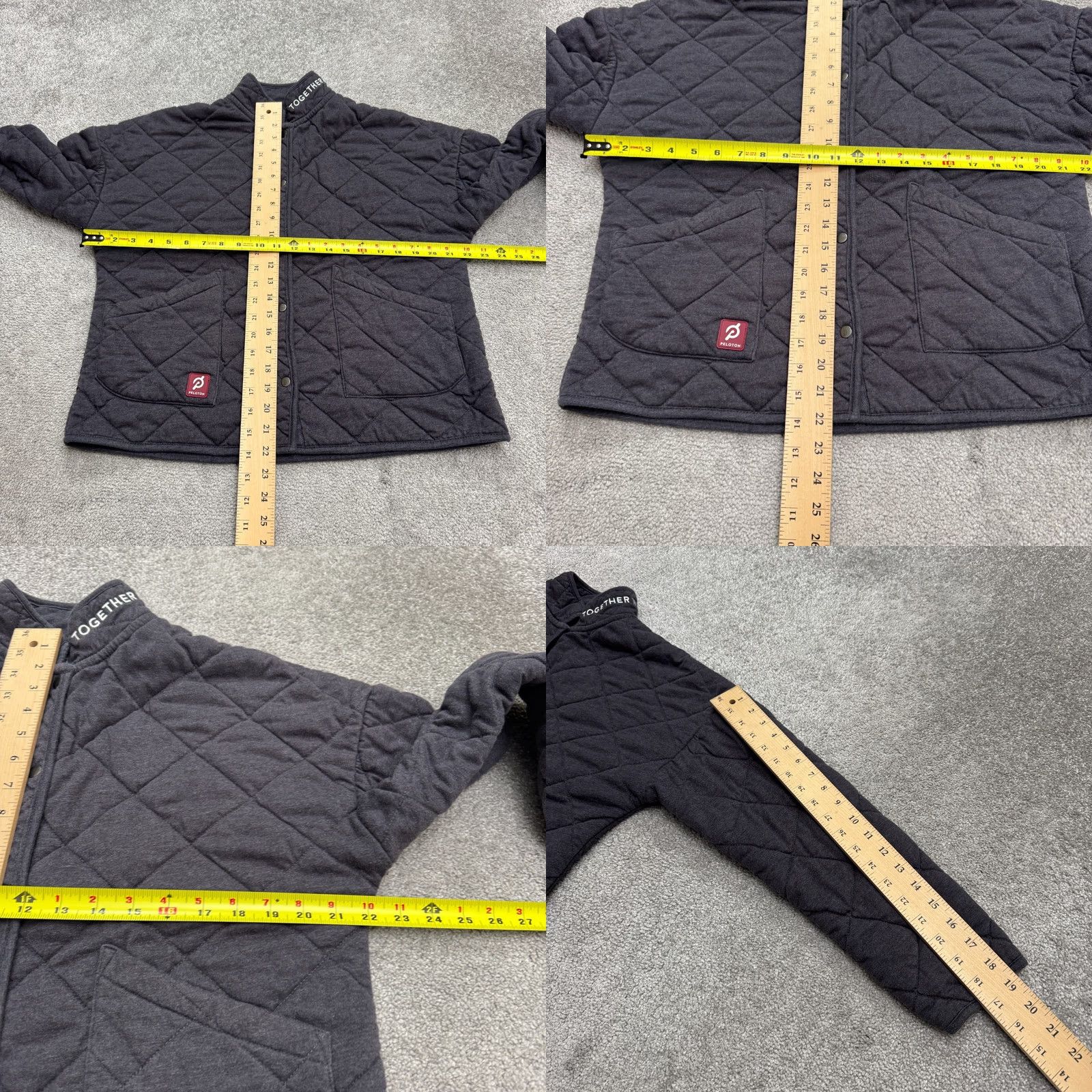 Vintage Peloton Quilted Jacket Womens Medium Gray Button Down Snap Full Zip Pockets Outdoor Regular Fit Classic Casual Size M / US 6-8 / IT 42-44 - 9 Thumbnail