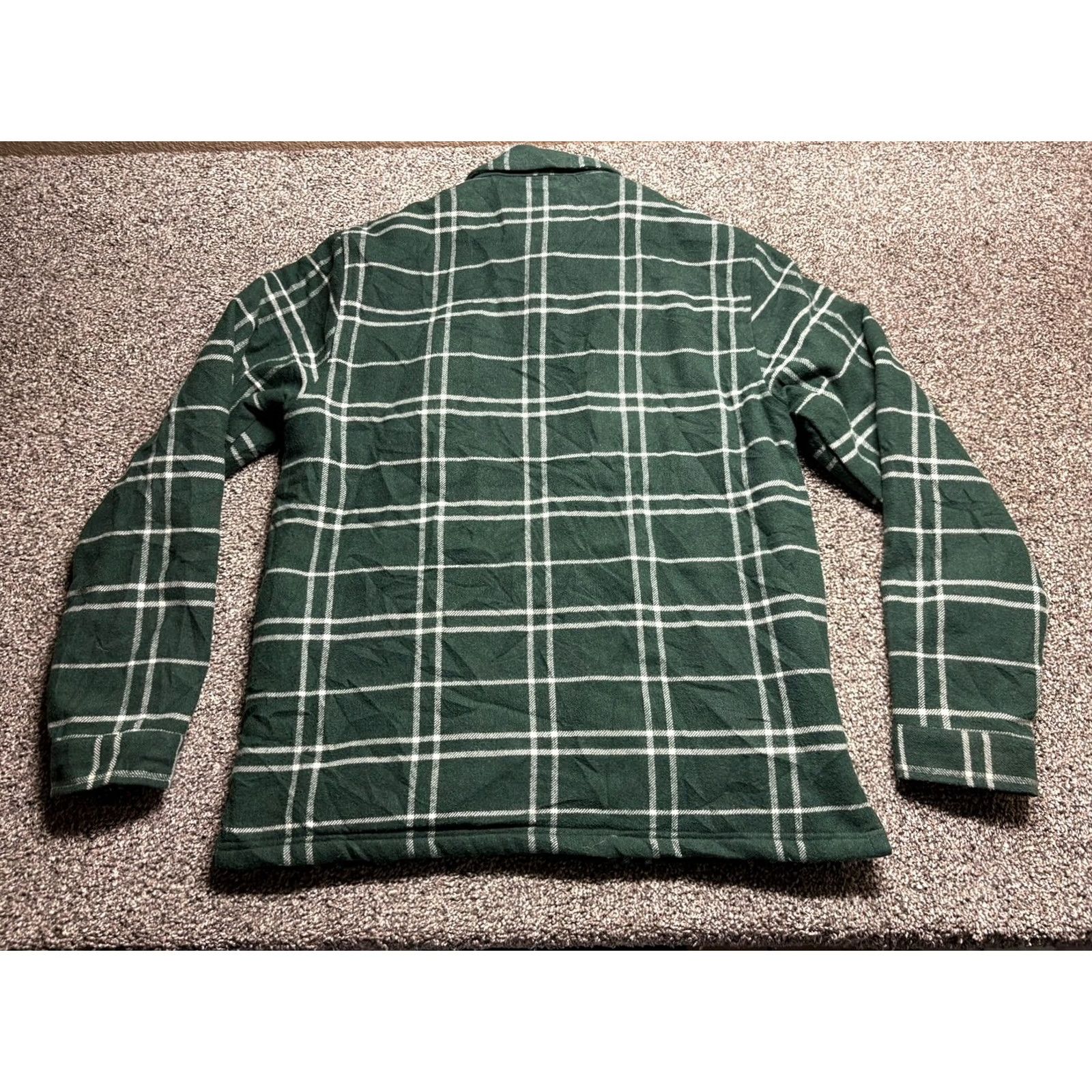 Katin Katin Crosby Jacket Mens Large Sherpa Lined Green Plaid Full Zip Wool Blend Shacket Size US L / EU 52-54 / 3 - 3 Thumbnail